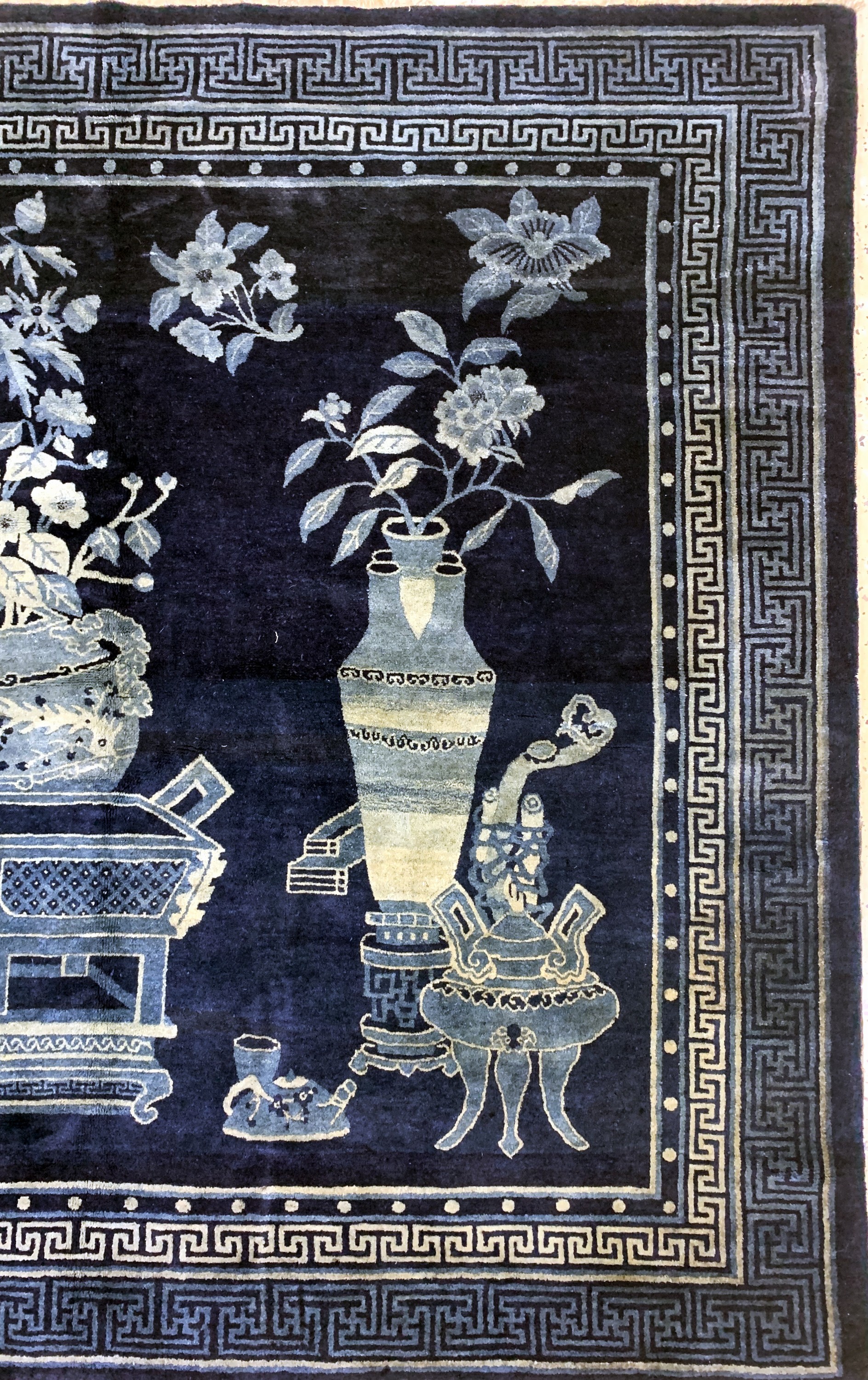 Detail c: Pao Tow, China, Anfang 20.Jhd, Wolle auf Baumwolle, ca. 175 x 186 cm, EHZ: 2