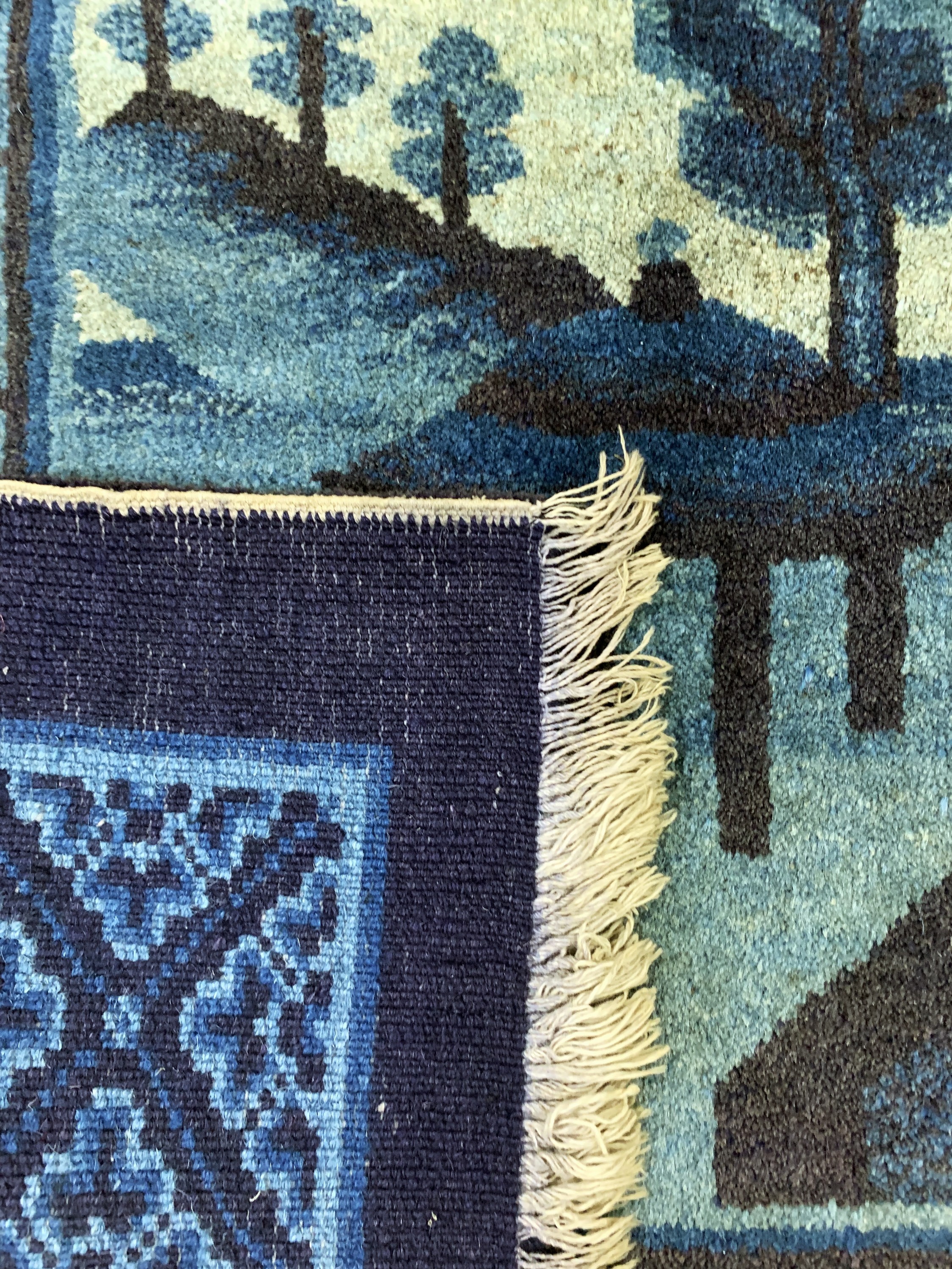 Detail d: Pao Tow, China, Anfang 20.Jhd, Wolle auf Baumwolle, ca. 190 x 148 cm, EHZ: 2