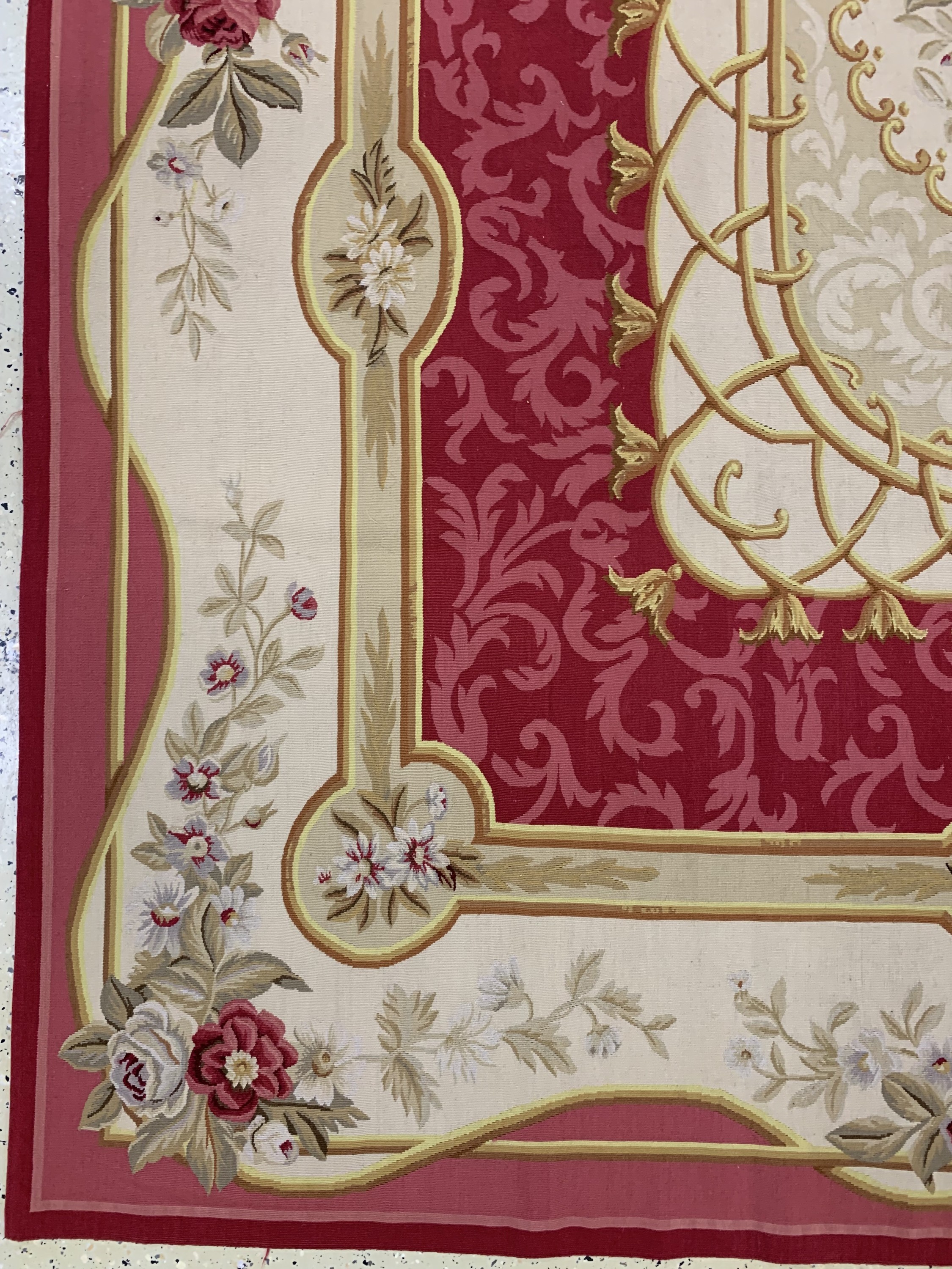 Detail b: Aubusson"flachgewebt", China, Ende 20.Jhd, Wolle auf Baumwolle, ca. 300 x 234 cm, EHZ: 1-2
