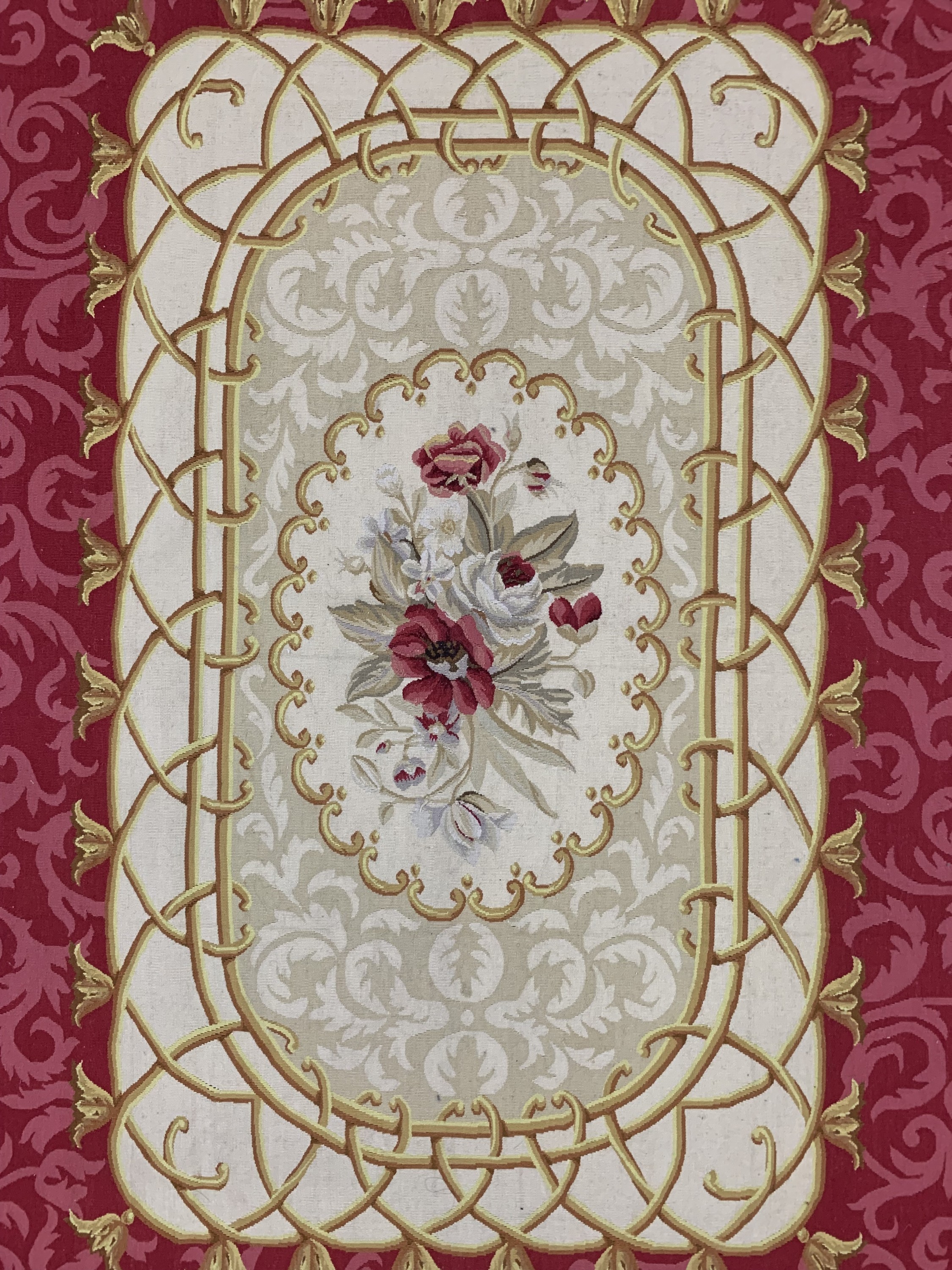 Detail c: Aubusson"flachgewebt", China, Ende 20.Jhd, Wolle auf Baumwolle, ca. 300 x 234 cm, EHZ: 1-2