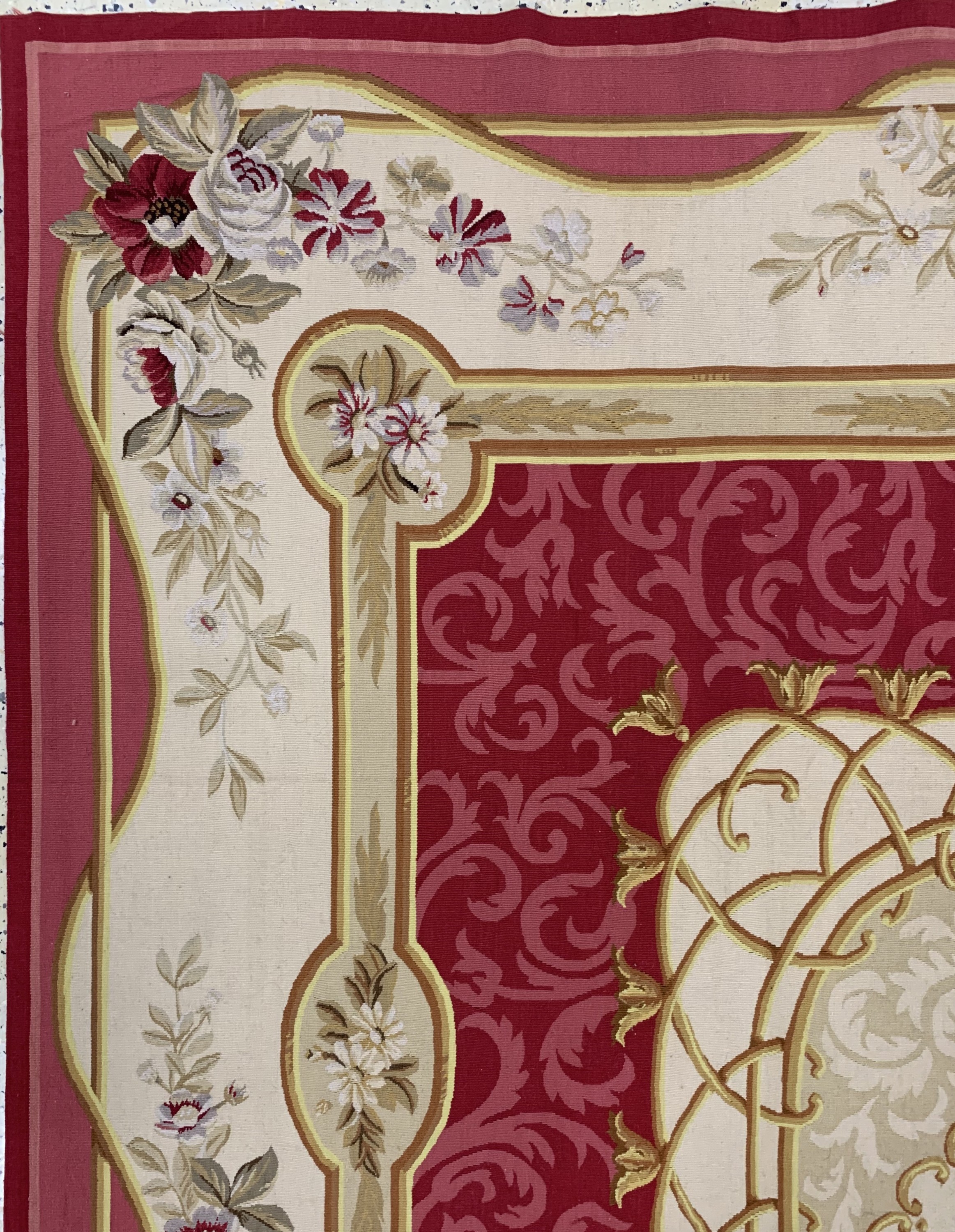 Detail d: Aubusson"flachgewebt", China, Ende 20.Jhd, Wolle auf Baumwolle, ca. 300 x 234 cm, EHZ: 1-2