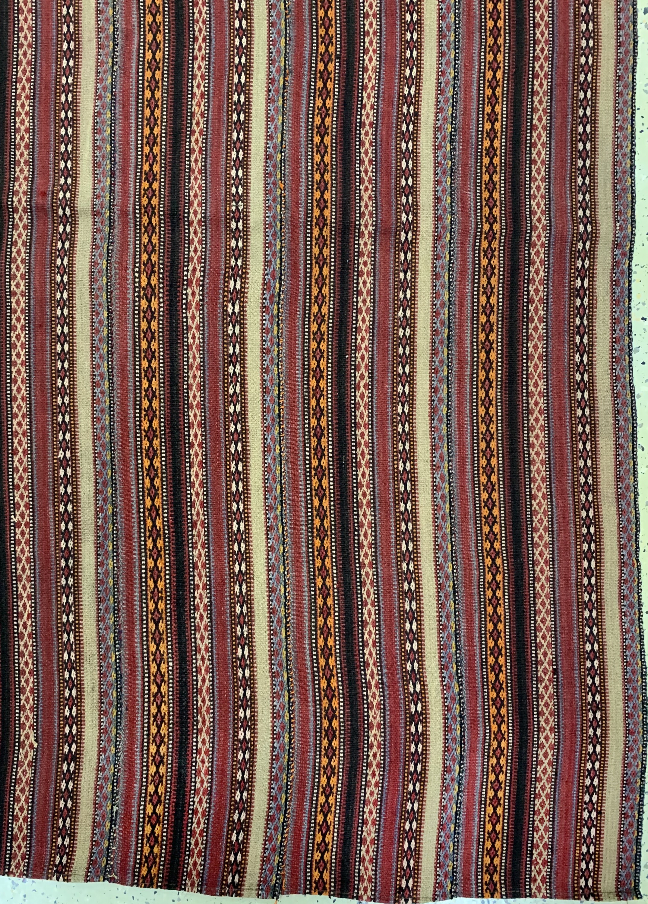 Detail a: Djajim"Nomaden-Decke", Persien, Anfang 20.Jhd, Wolle auf Wolle, ca. 183 x 180 cm, EHZ: 2(8 Bahnig)