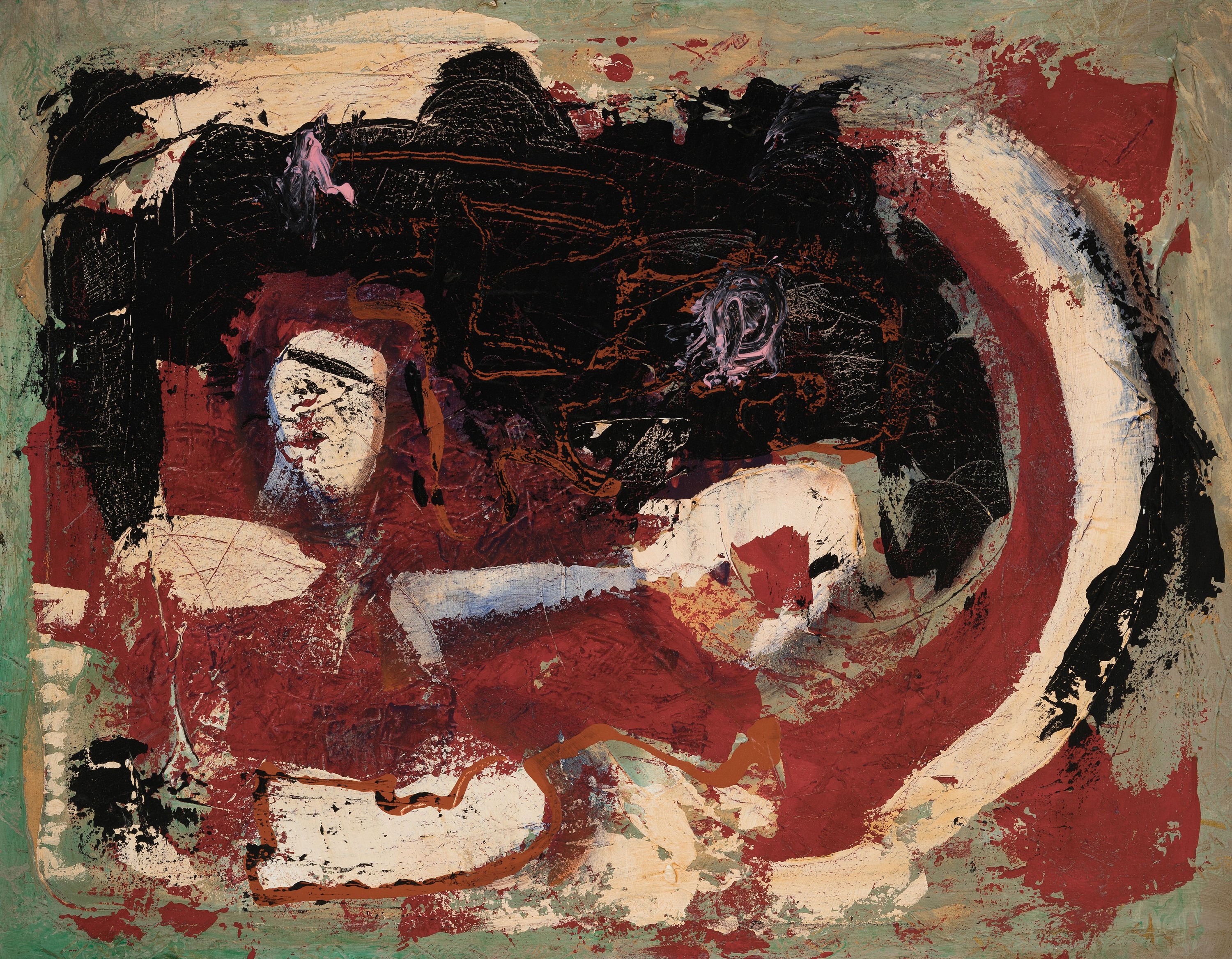 Rudi Baerwind, 1910-1982 Mannheim, Profilporträt, Öl/Lwd, rechts unten signiert, ca. 90x70cm