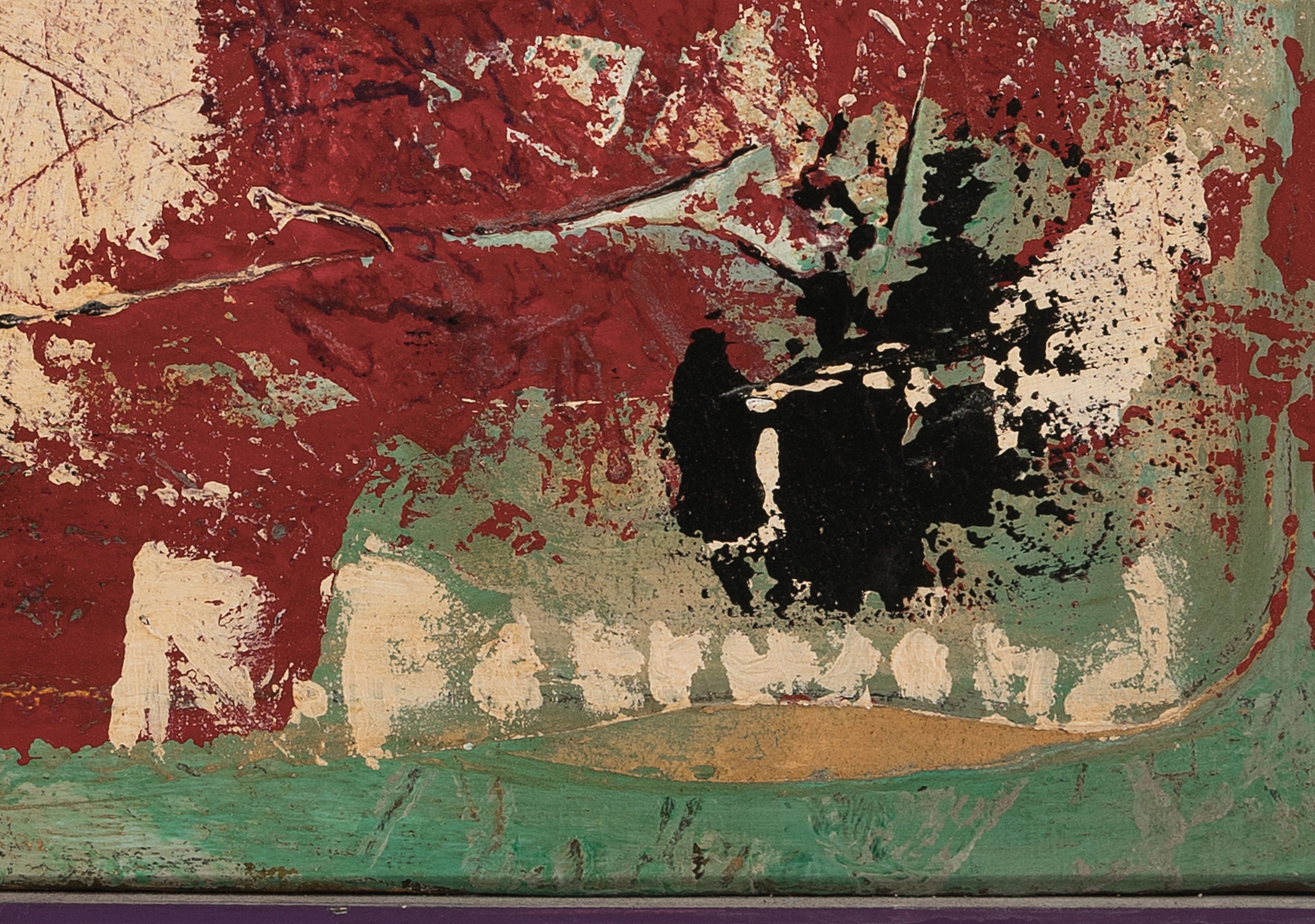 Detail l: Rudi Baerwind, 1910-1982 Mannheim, Profilporträt, Öl/Lwd, rechts unten signiert, ca. 90x70cm