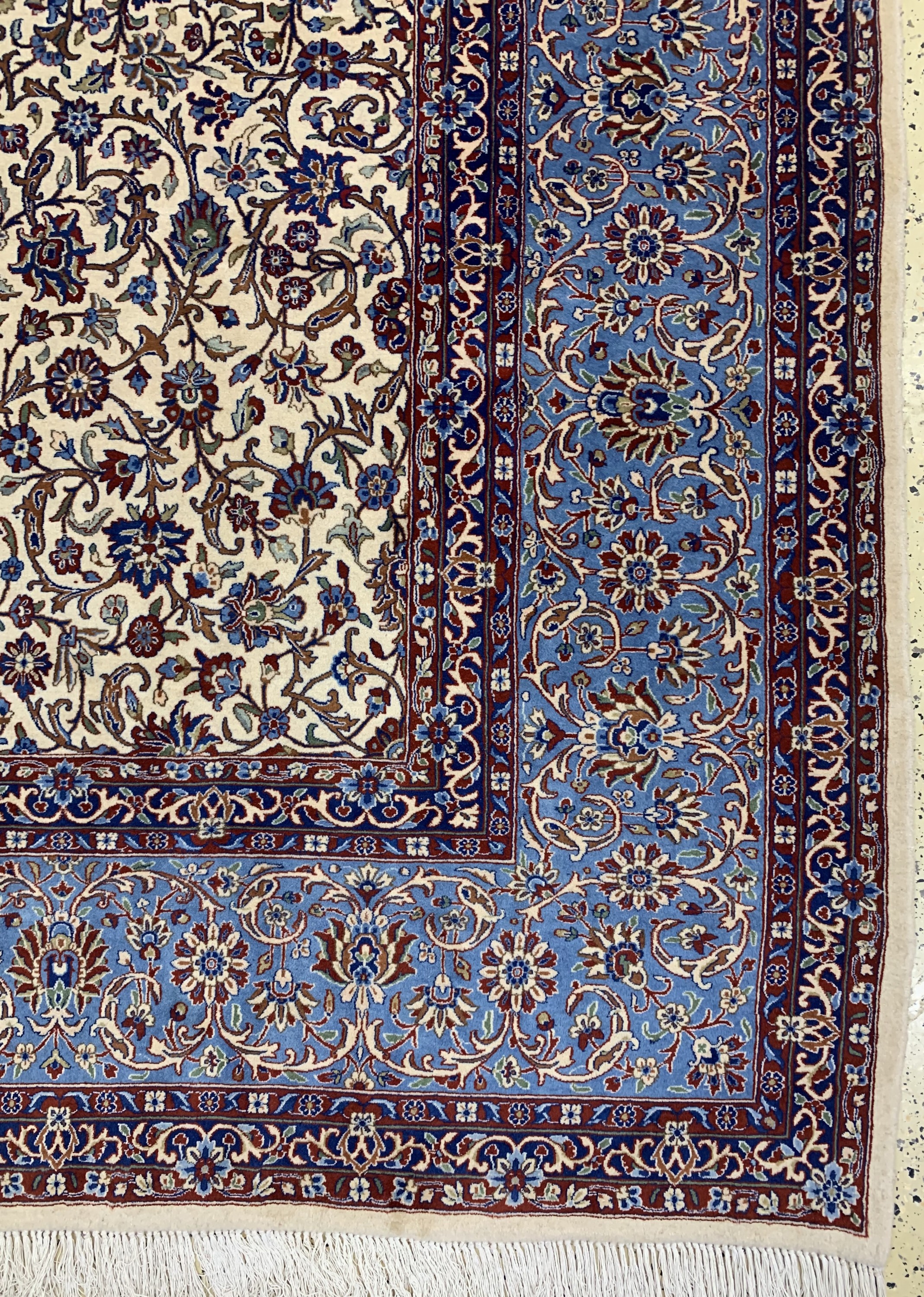 Detail a: Kerman Kork fein, Persien, Ende 20.Jhd, Korkwolle auf Baumwolle, ca. 490 x 345 cm, EHZ: 1-2(nahezu Neuwertig).