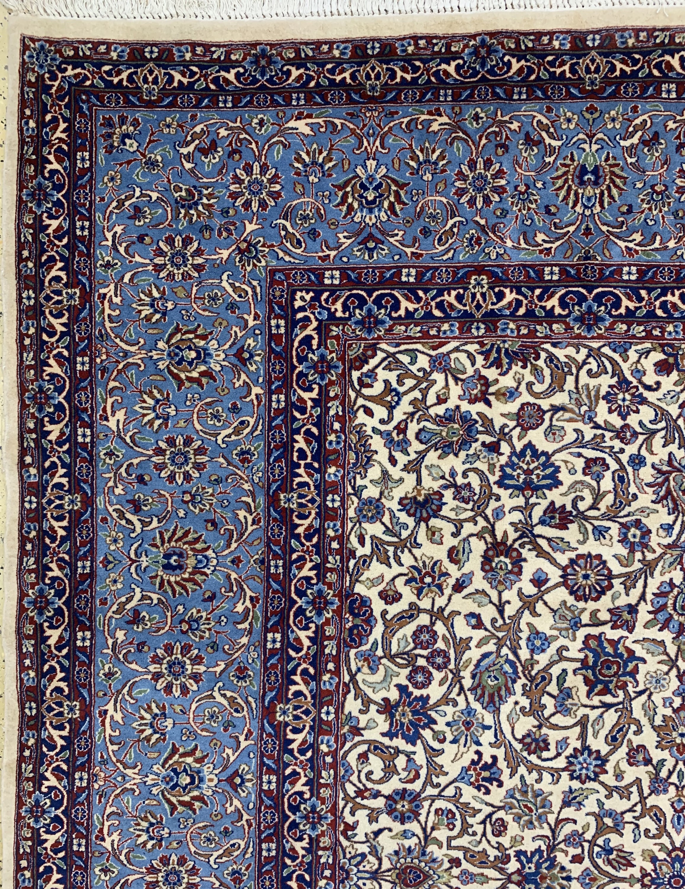Detail e: Kerman Kork fein, Persien, Ende 20.Jhd, Korkwolle auf Baumwolle, ca. 490 x 345 cm, EHZ: 1-2(nahezu Neuwertig).