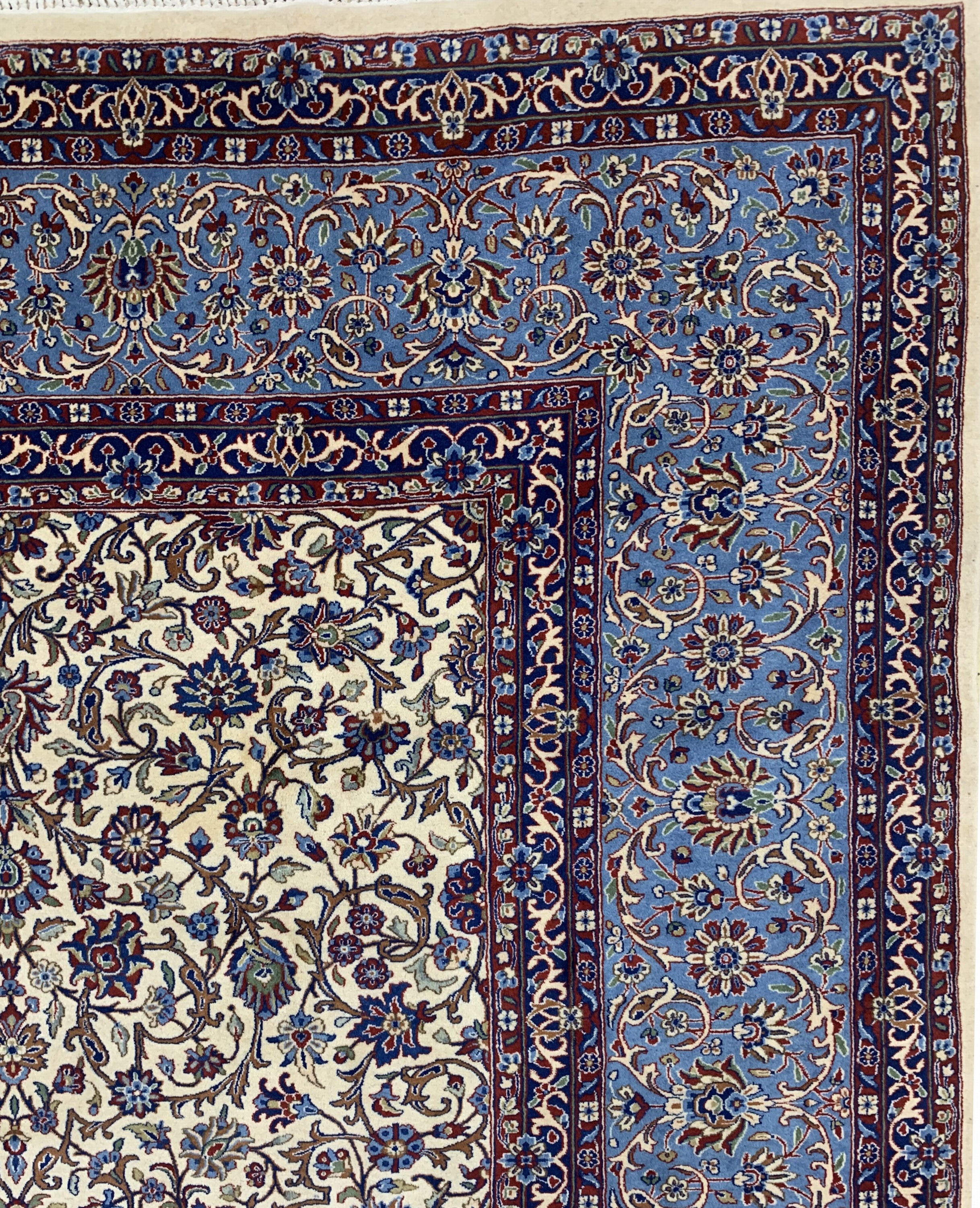 Detail g: Kerman Kork fein, Persien, Ende 20.Jhd, Korkwolle auf Baumwolle, ca. 490 x 345 cm, EHZ: 1-2(nahezu Neuwertig).