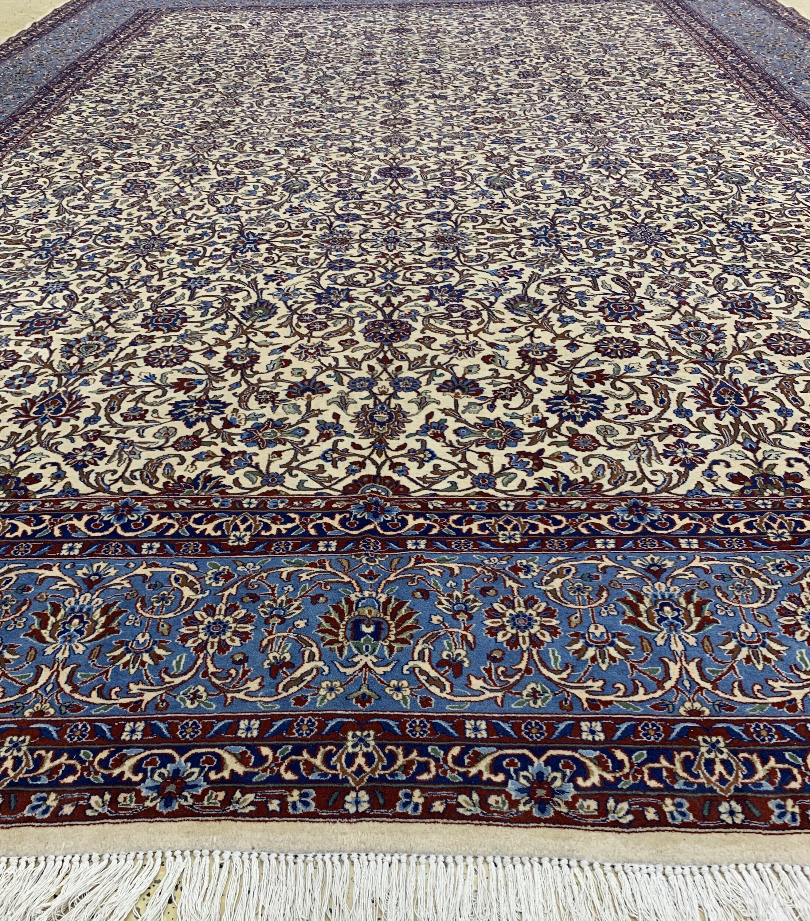Detail h: Kerman Kork fein, Persien, Ende 20.Jhd, Korkwolle auf Baumwolle, ca. 490 x 345 cm, EHZ: 1-2(nahezu Neuwertig).
