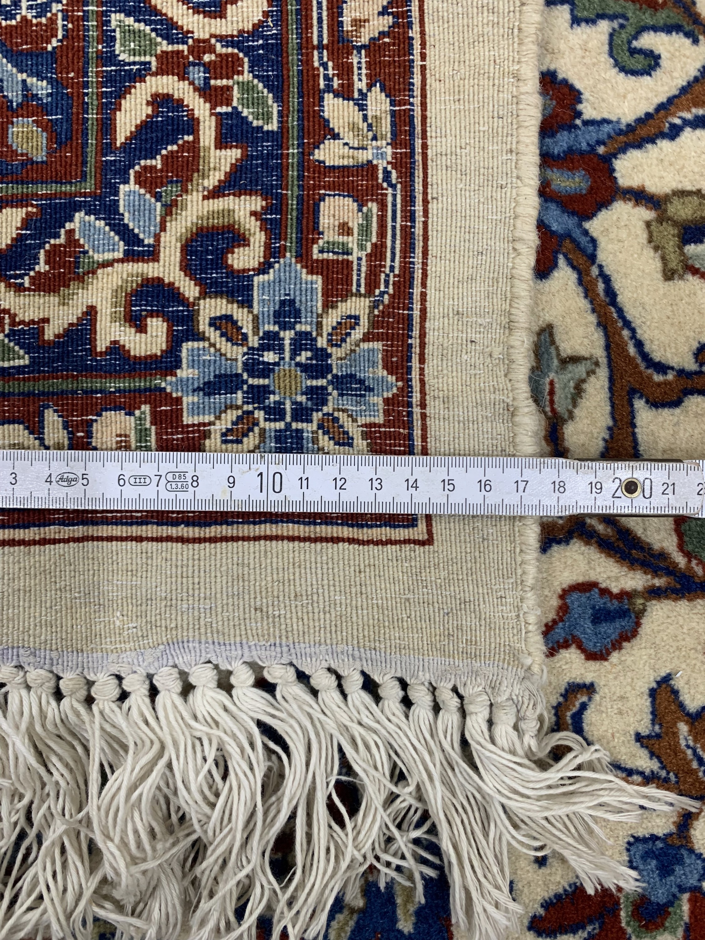 Detail i: Kerman Kork fein, Persien, Ende 20.Jhd, Korkwolle auf Baumwolle, ca. 490 x 345 cm, EHZ: 1-2(nahezu Neuwertig).