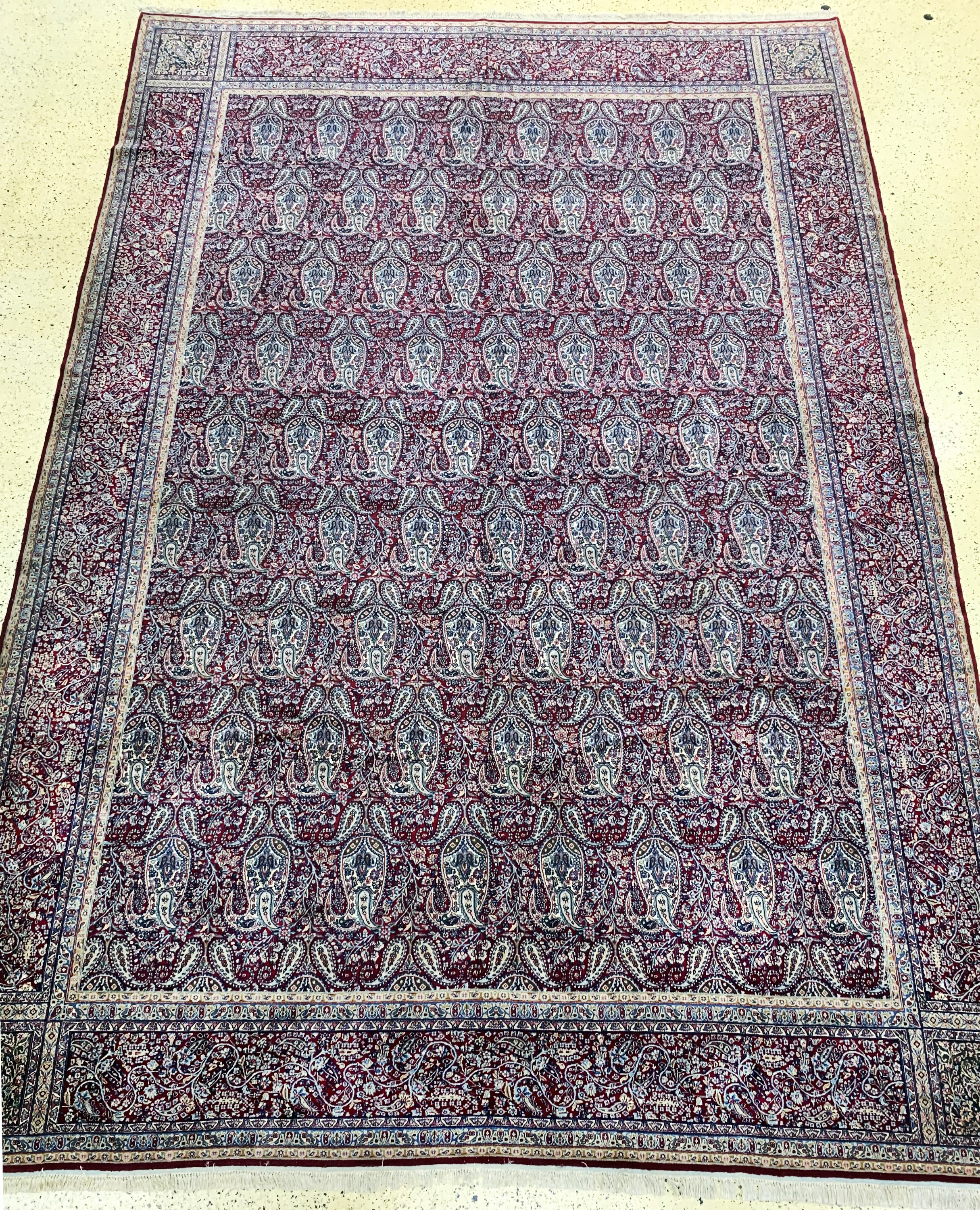 Kerman Kork fein, Persien, Mitte 20.Jhd, Korkwolle auf Baumwolle, ca. 507 x 345 cm, EHZ: 1-2(nahezu Neuwertig).