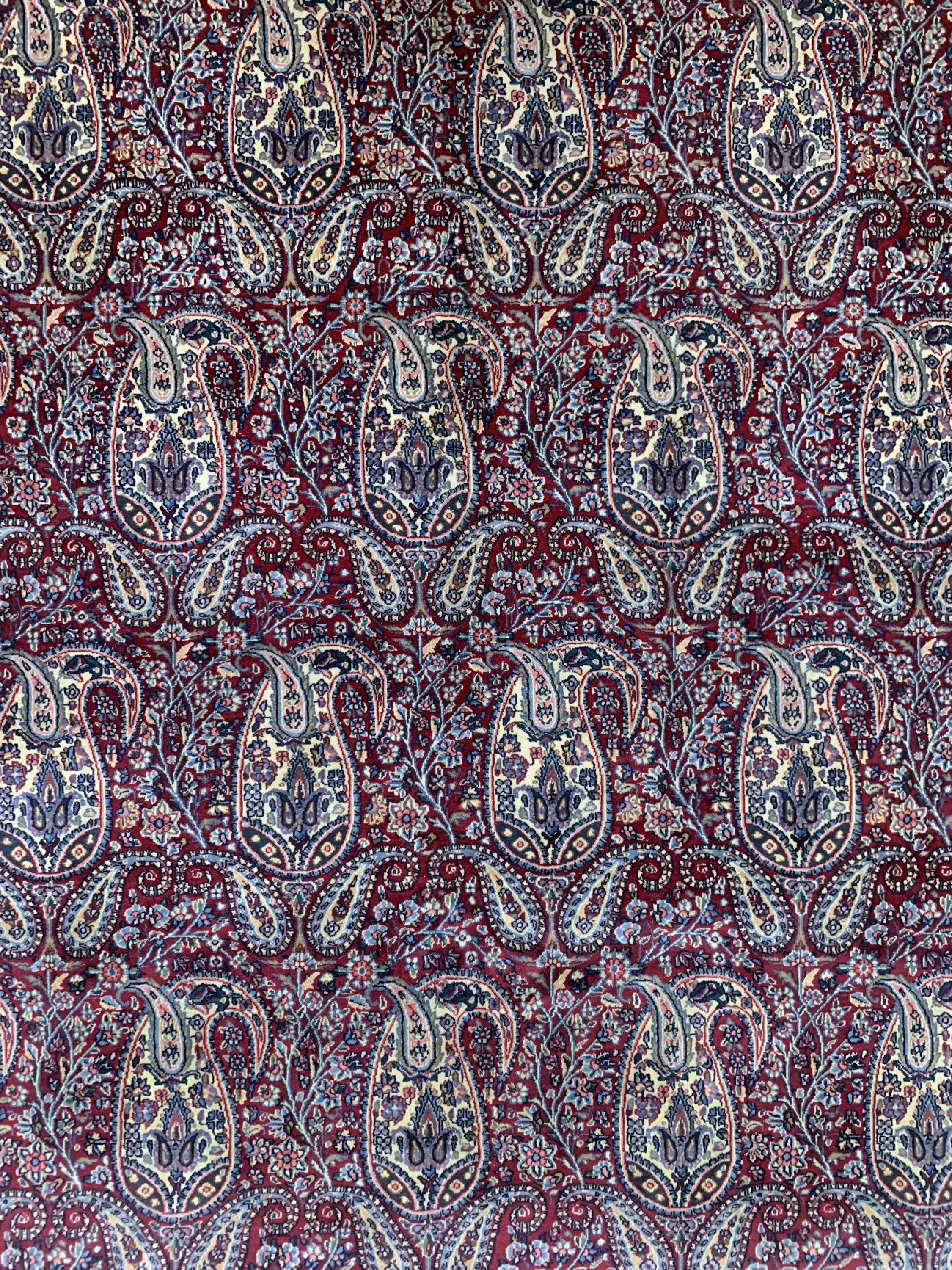 Detail d: Kerman Kork fein, Persien, Mitte 20.Jhd, Korkwolle auf Baumwolle, ca. 507 x 345 cm, EHZ: 1-2(nahezu Neuwertig).