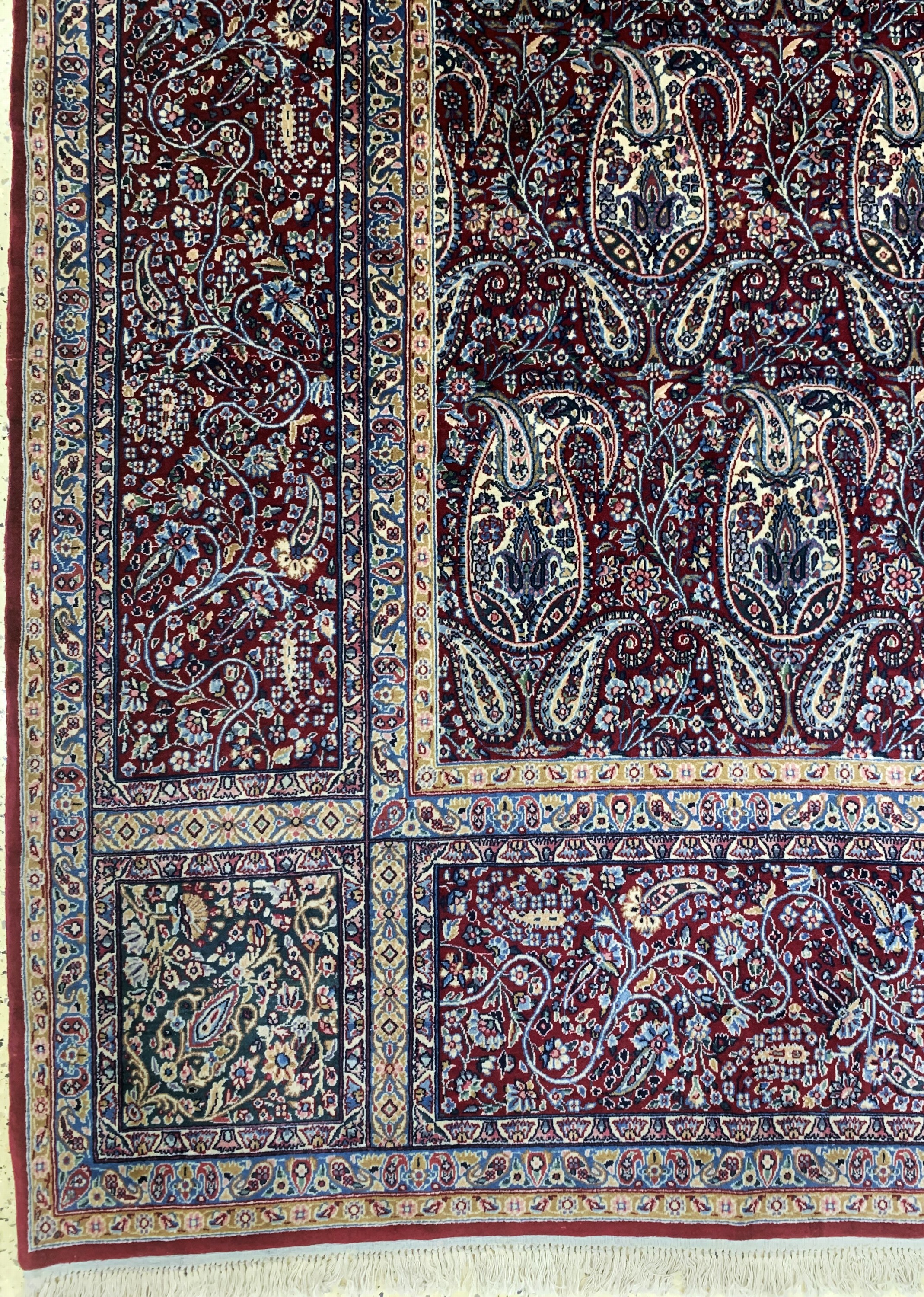 Detail g: Kerman Kork fein, Persien, Mitte 20.Jhd, Korkwolle auf Baumwolle, ca. 507 x 345 cm, EHZ: 1-2(nahezu Neuwertig).
