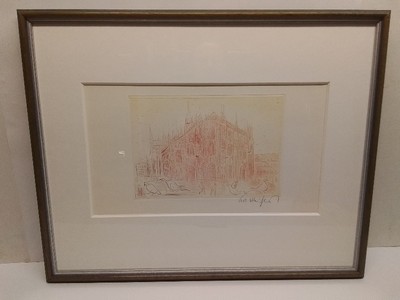 26888302a - Kurt Mühlenhaupt, 1921 Klein Ziescht-2006 Zehdenick, 2 Farbradierungen: Pinkelbude, ...