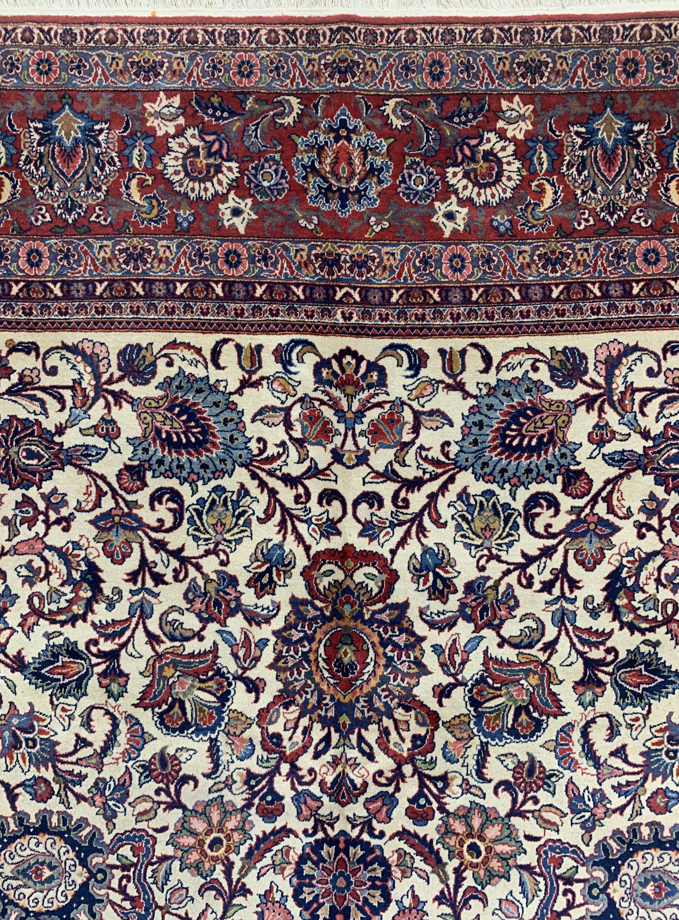 Detail f: Keschan fein alt, Persien, Anfang 20.Jhd, Wolle auf Baumwolle, ca. 445 x 313 cm, EHZ: 1-2(nahezu Neuwertig).