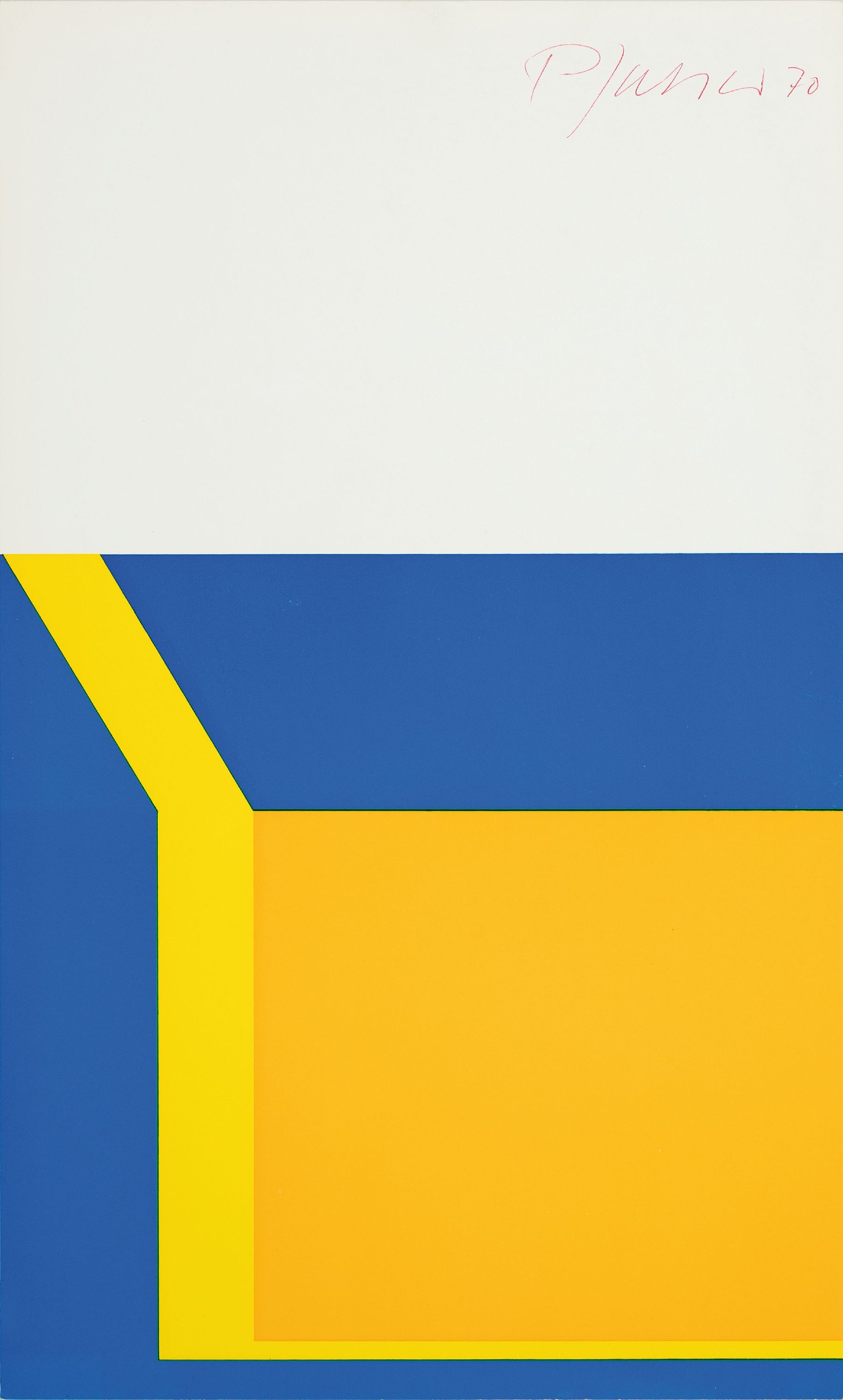 Detail b: Georg Karl Pfahler, 1923-2002 Emetzheim, Heft zur XXXV Biennale di Venezia, mit orig. Farbserigraphie zu "Farb-Raum -Konzepte", ...