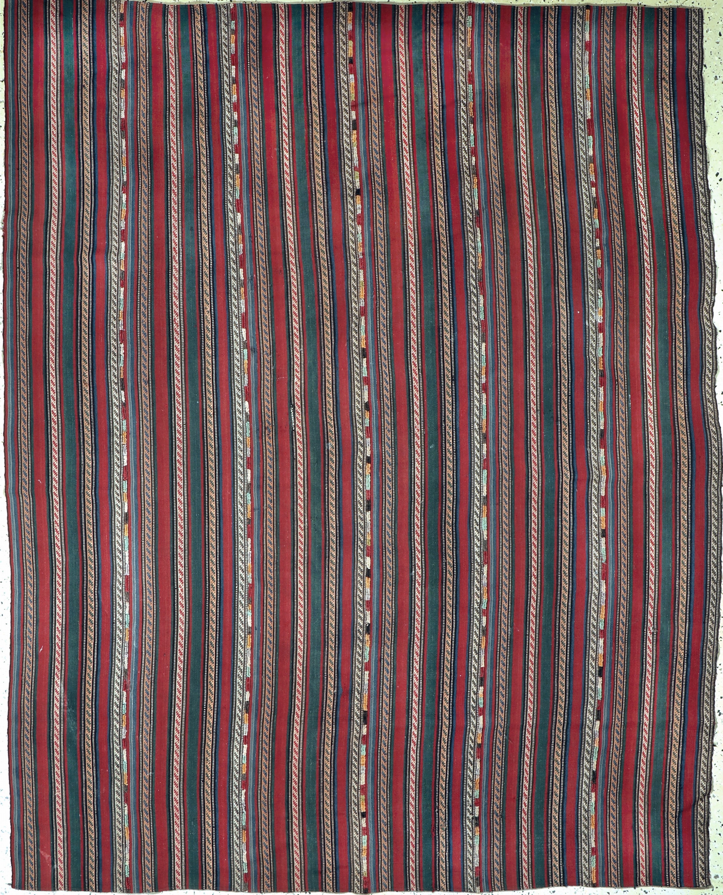 Djajim"Nomaden Decke", Persien, Anfang 20.Jhd, Wolle auf Wolle, ca. 236 x 190 cm, EHZ: 2(6 Bahnen)