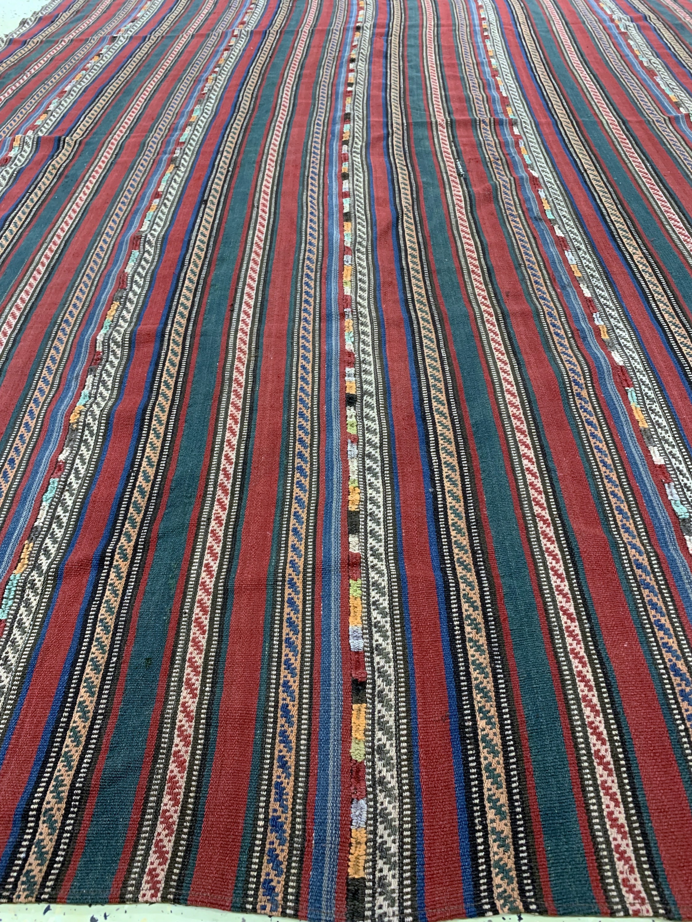 Detail e: Djajim"Nomaden Decke", Persien, Anfang 20.Jhd, Wolle auf Wolle, ca. 236 x 190 cm, EHZ: 2(6 Bahnen)