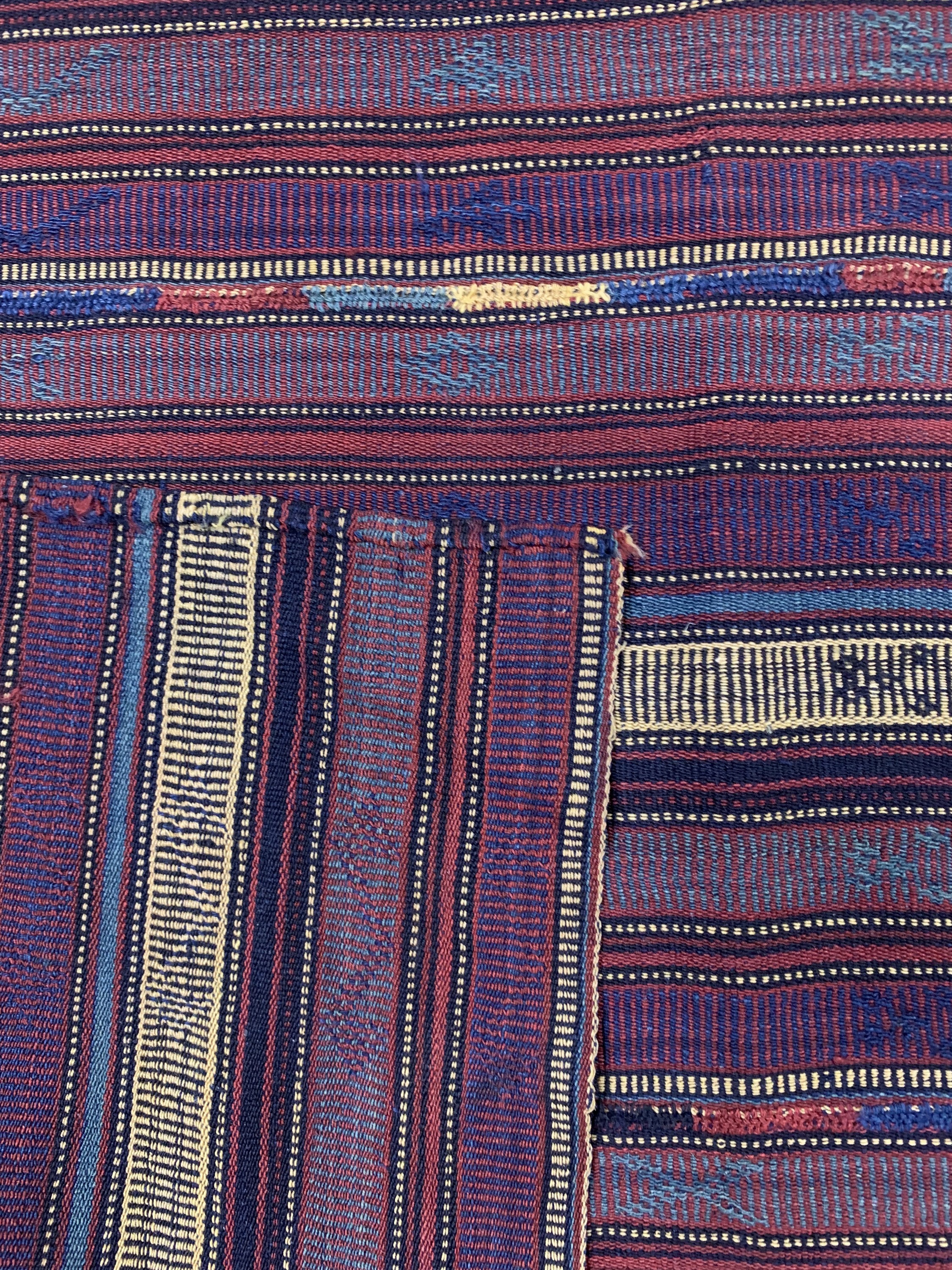 Detail e: Djajim"Nomaden Decke", Persien, Anfang 20.Jhd, Wolle auf Wolle, ca. 214 x 204 cm, EHZ: 2(8 Bahnen)