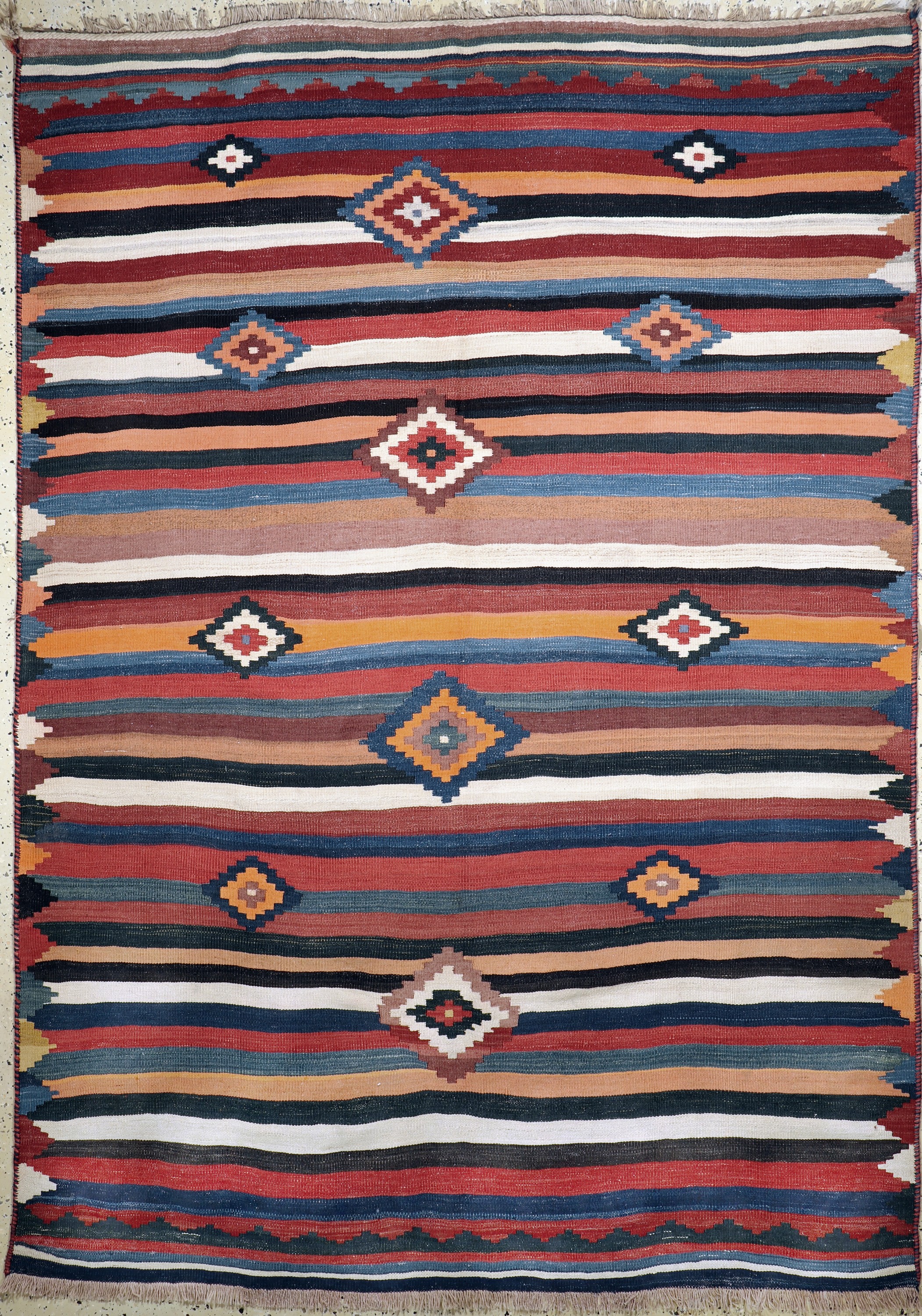 Ghaschgai Kelim, Persien, Mitte 20.Jhd, Wolle auf Wolle, ca. 283 x 200 cm, EHZ: 2