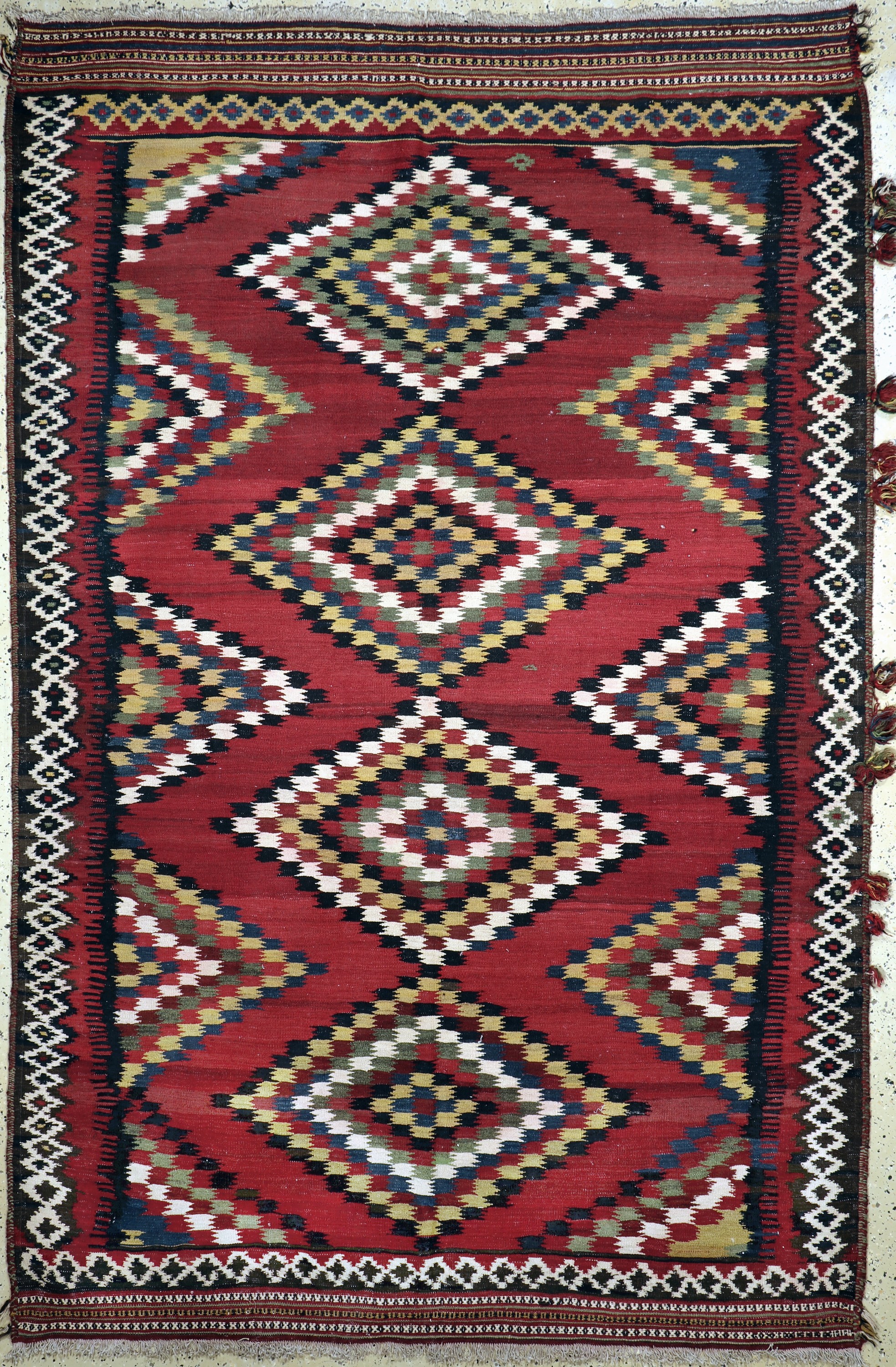 Ghaschgai Kelim, Persien, Anfang 20.Jhd, Wolle auf Baumwolle, ca. 290 x 188 cm, EHZ: 2