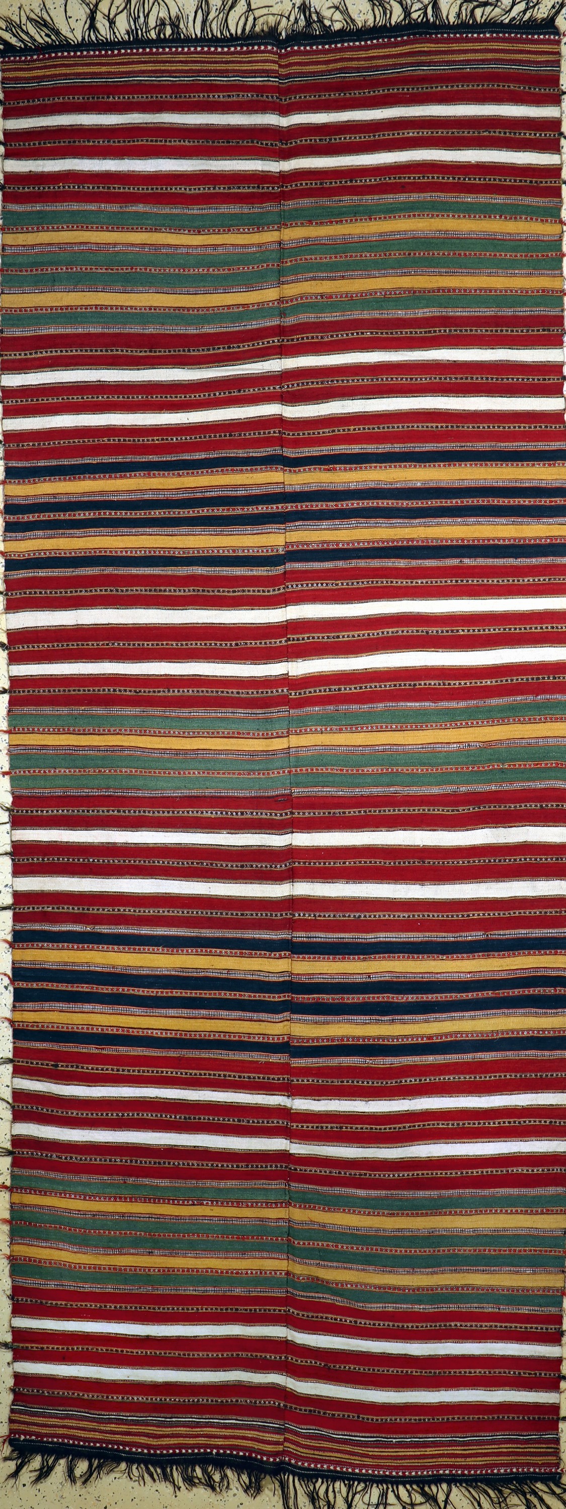 Nomaden-Decke fein(2 Bahnig), Persien, Anfang 20.Jhd, Wolle auf Wolle, ca. 360 x 140 cm, EHZ: 2, (kleine Löcher)