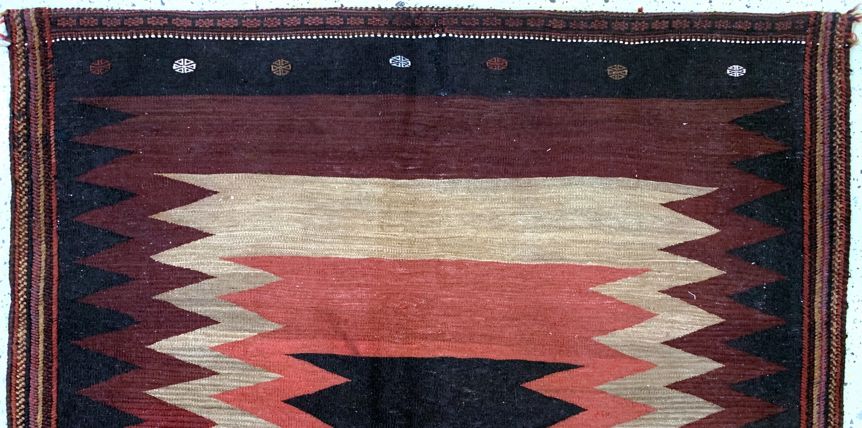 Detail a: Afschar"Rukorsi", Persien, Anfang 20.Jhd, Wolle auf Wolle, ca. 145 x 141 cm, EHZ: 2