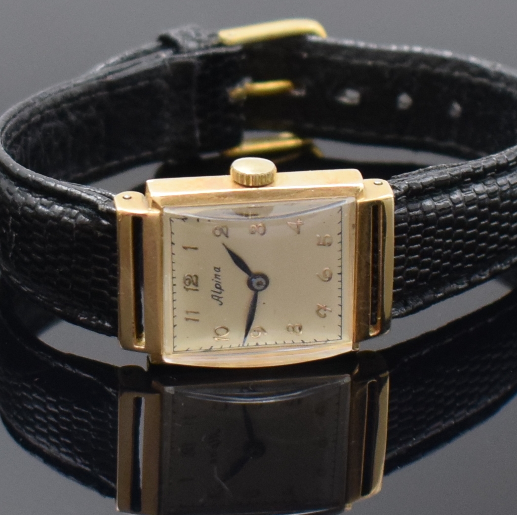 Detail b: CONCORD, WALTHAM und ALPINA 3 Armbanduhren in GG 585/000, Schweiz/USA 1930er Jahre, Handaufzug, Böden gedr. (1x m. Widmung), silb. Zifferblätter ...