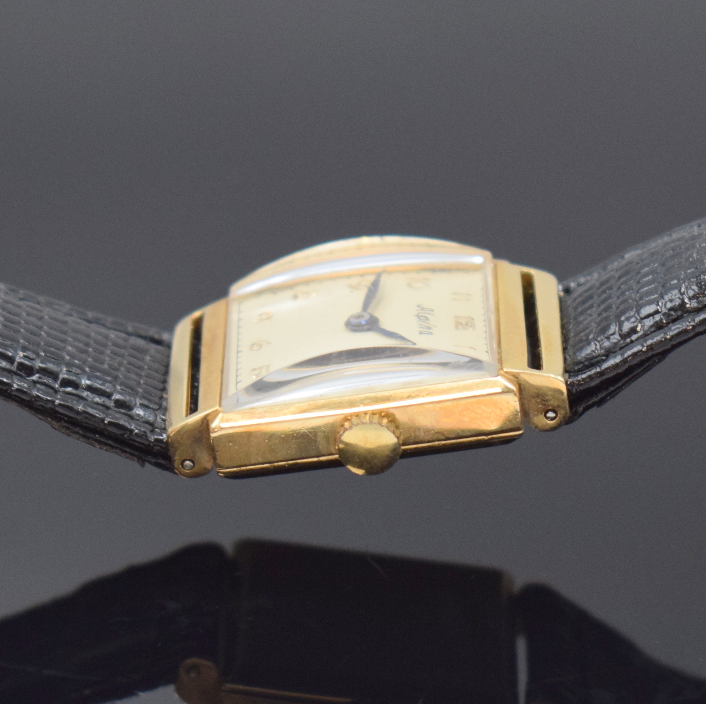 Detail h: CONCORD, WALTHAM und ALPINA 3 Armbanduhren in GG 585/000, Schweiz/USA 1930er Jahre, Handaufzug, Böden gedr. (1x m. Widmung), silb. Zifferblätter ...