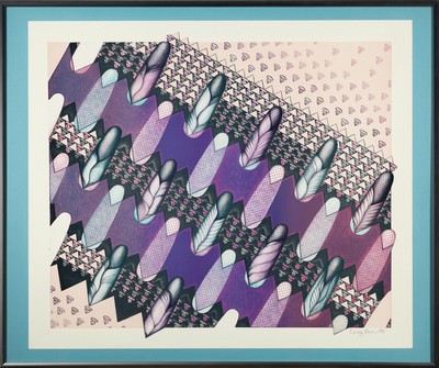 26888436k - Nancy Blum, geb. 1963 USA, Floral pattern field, Farblithographie, sign. und dat. 88, ...