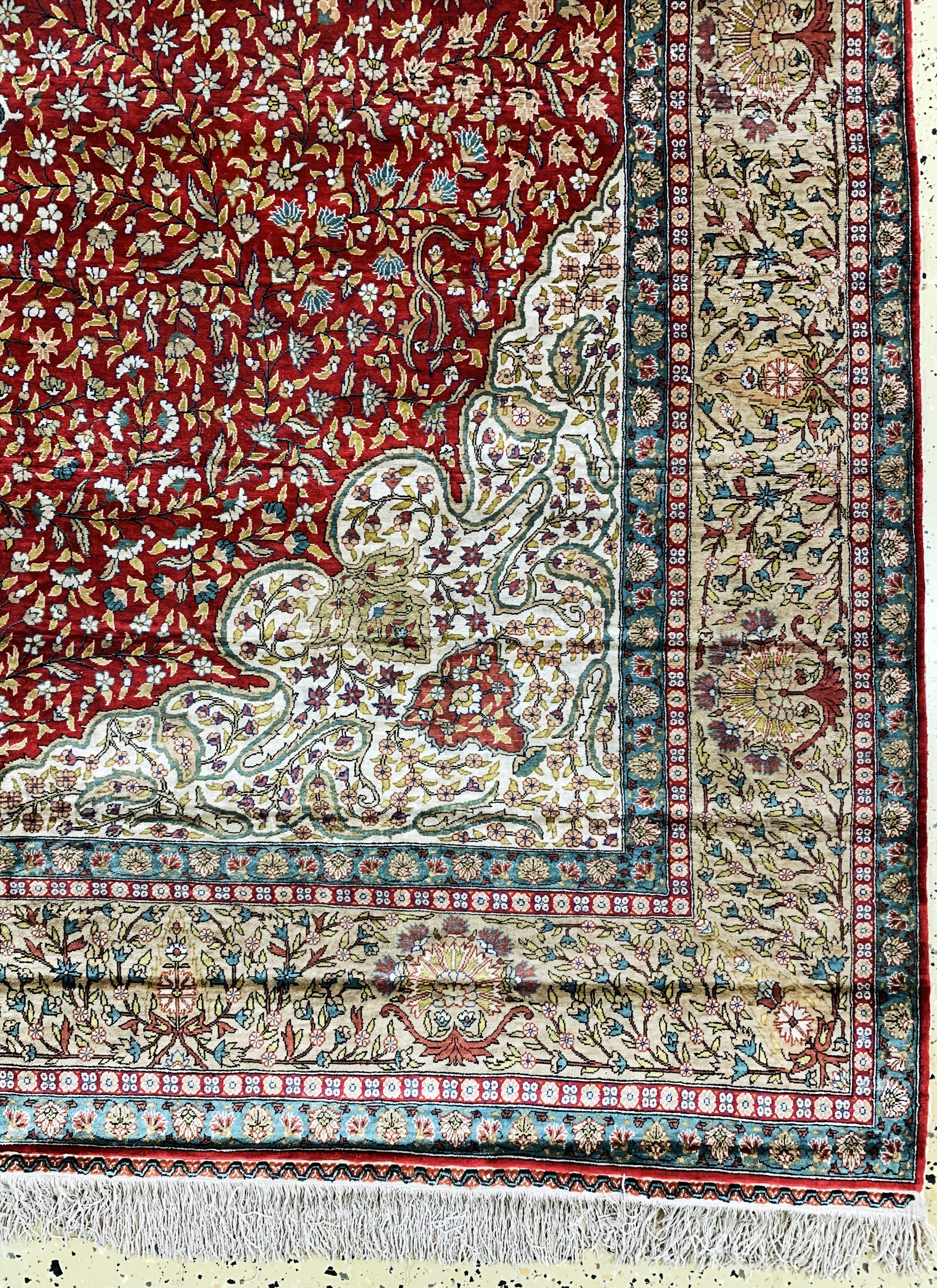 Detail a: Seiden Kayseri, Türkei, Mitte 20.Jhd, reineNaturseide, ca. 352 x 215 cm, EHZ: 2