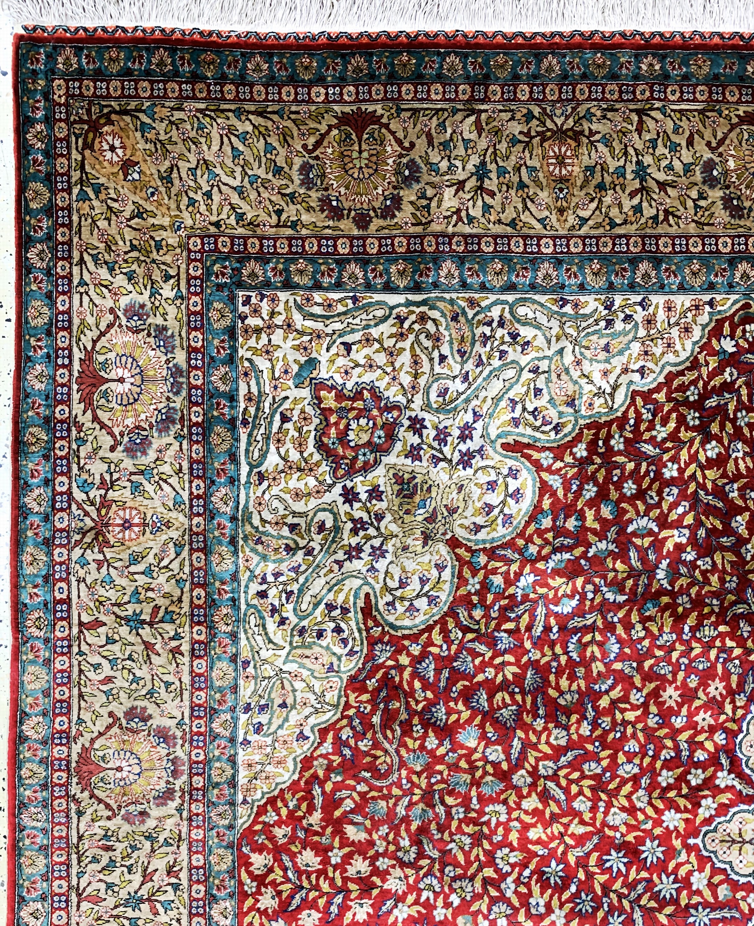 Detail d: Seiden Kayseri, Türkei, Mitte 20.Jhd, reineNaturseide, ca. 352 x 215 cm, EHZ: 2