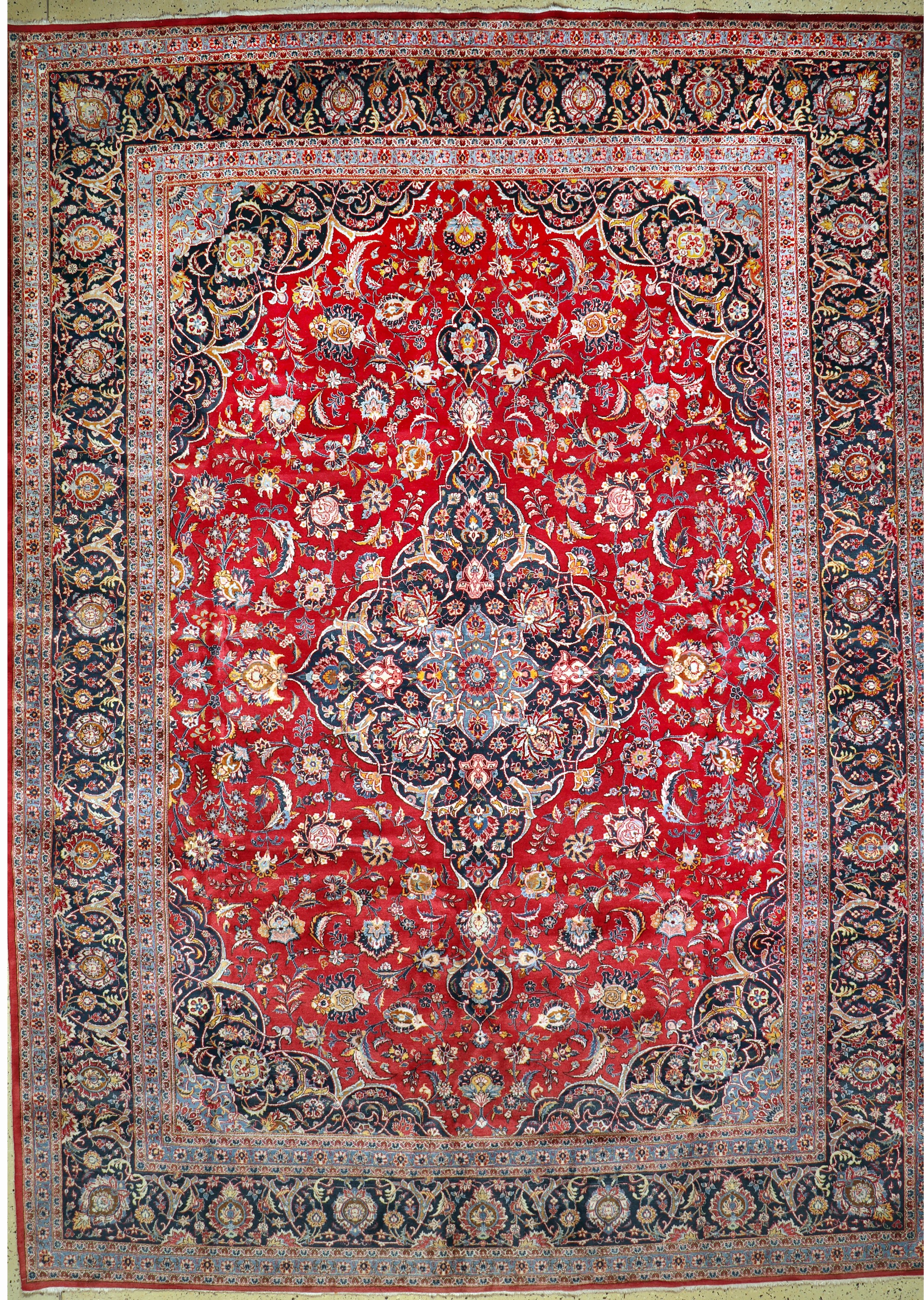 Keschan Kork fein, Persien, Ende 20.Jhd, Korkwolle auf Baumwolle, ca. 420 x 310 cm, gereinigt, EHZ: 2
