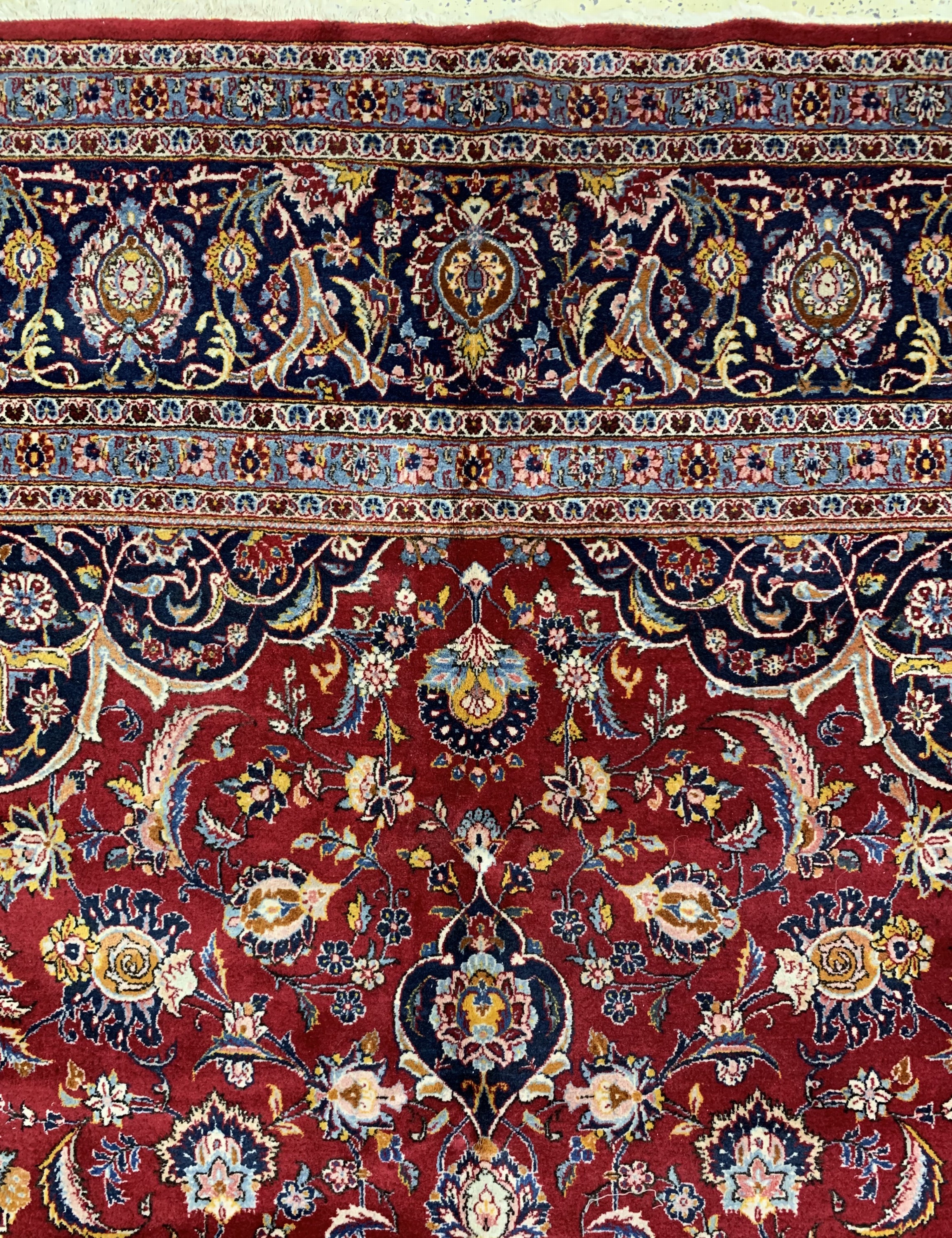 Detail e: Keschan Kork fein, Persien, Ende 20.Jhd, Korkwolle auf Baumwolle, ca. 420 x 310 cm, gereinigt, EHZ: 2