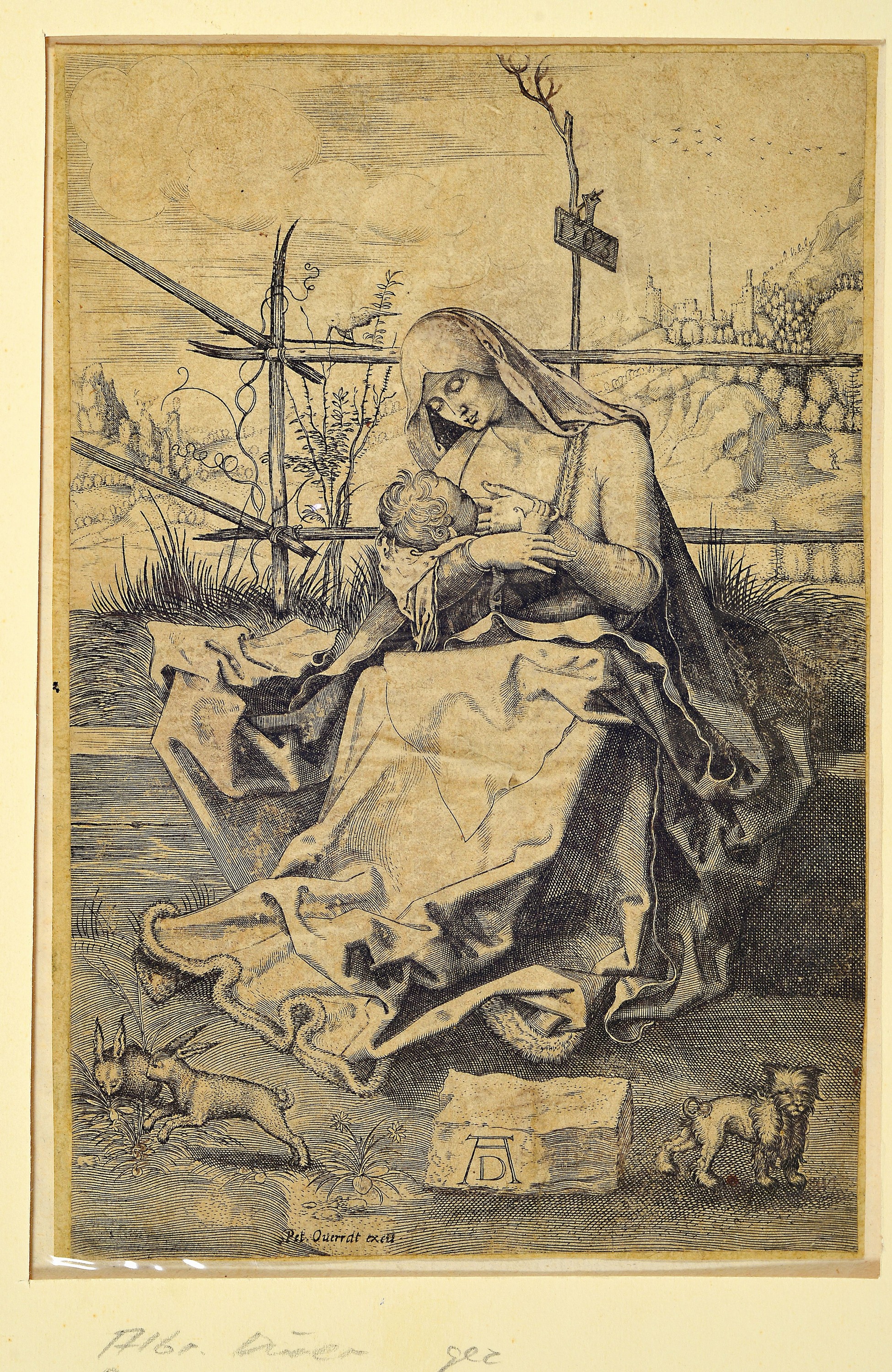 2 Kopien nach Albrecht Dürer, 17./18.Jh., 1xPeter Overath (1596-1632): Verleger und Drucker aus Köln: Kupferstich, Kopie bzw. Variation von ...
