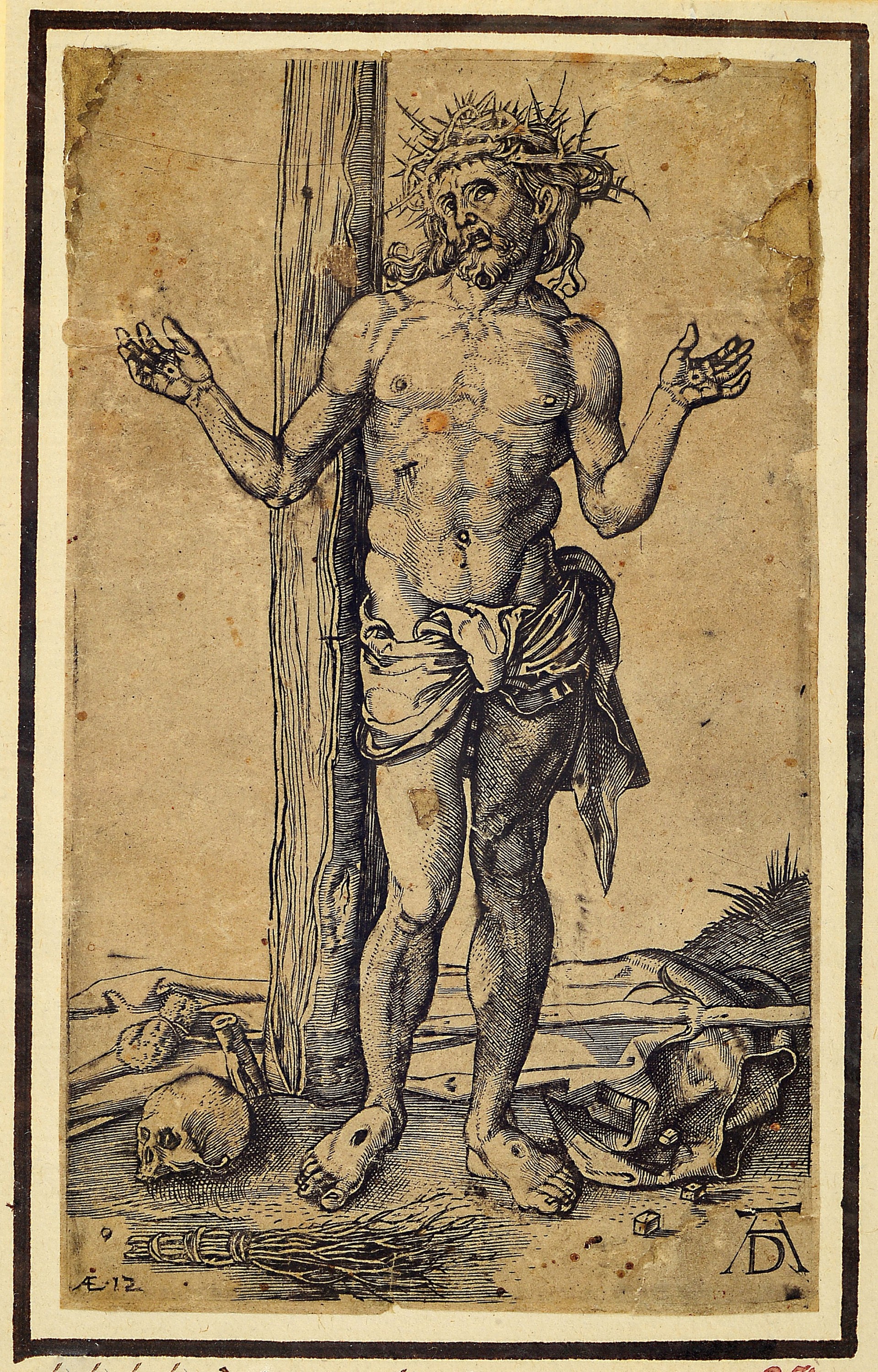 Detail a: 2 Kopien nach Albrecht Dürer, 17./18.Jh., 1xPeter Overath (1596-1632): Verleger und Drucker aus Köln: Kupferstich, Kopie bzw. Variation von ...