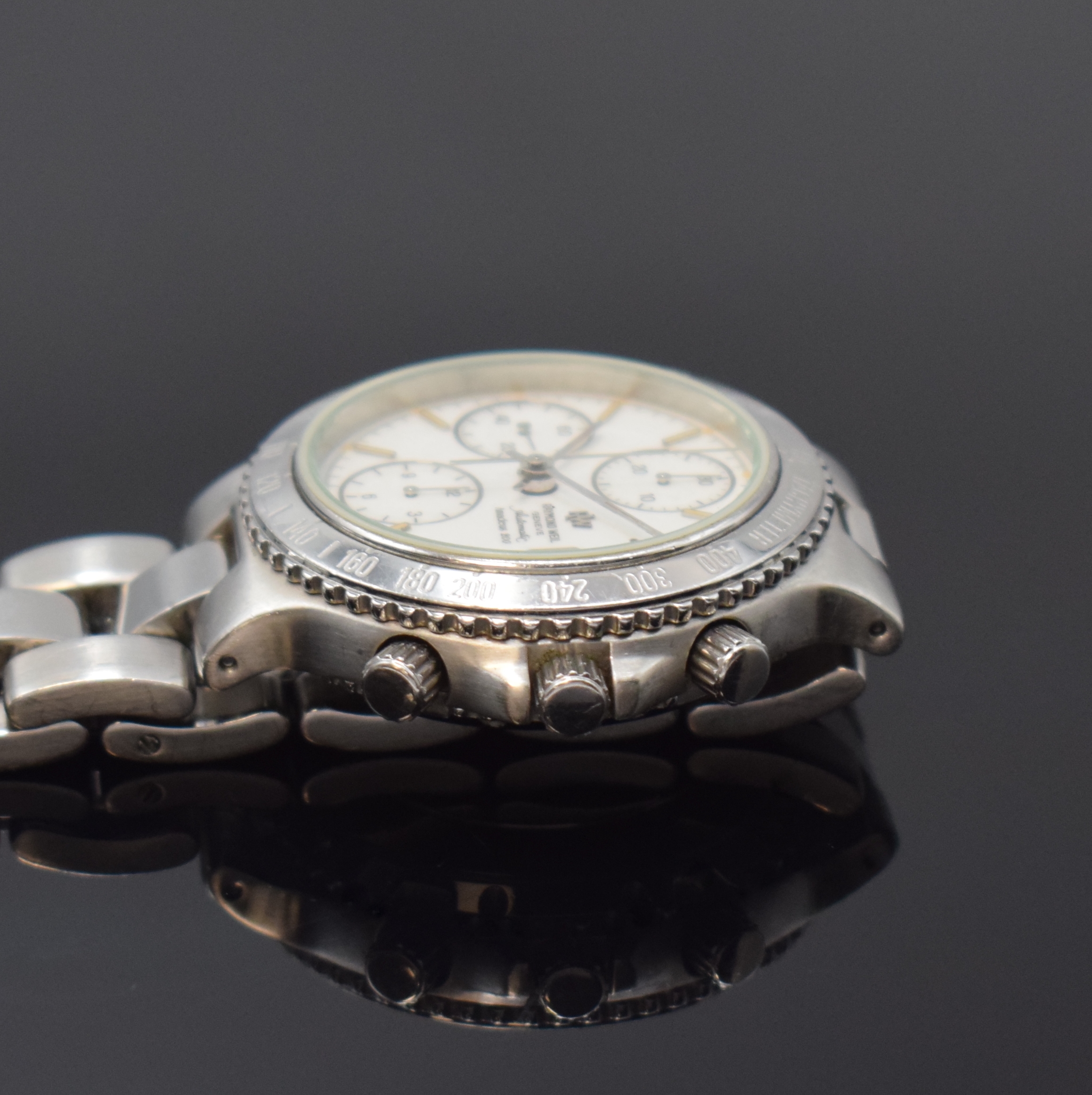 Detail c: RAYMOND WEIL Amadeus 200 Armbandchronograph in Stahl Referenz 7701, Schweiz um 1995, Automatik, orig. Gliederband m. dopp. Faltschl., Boden 8-fach ...