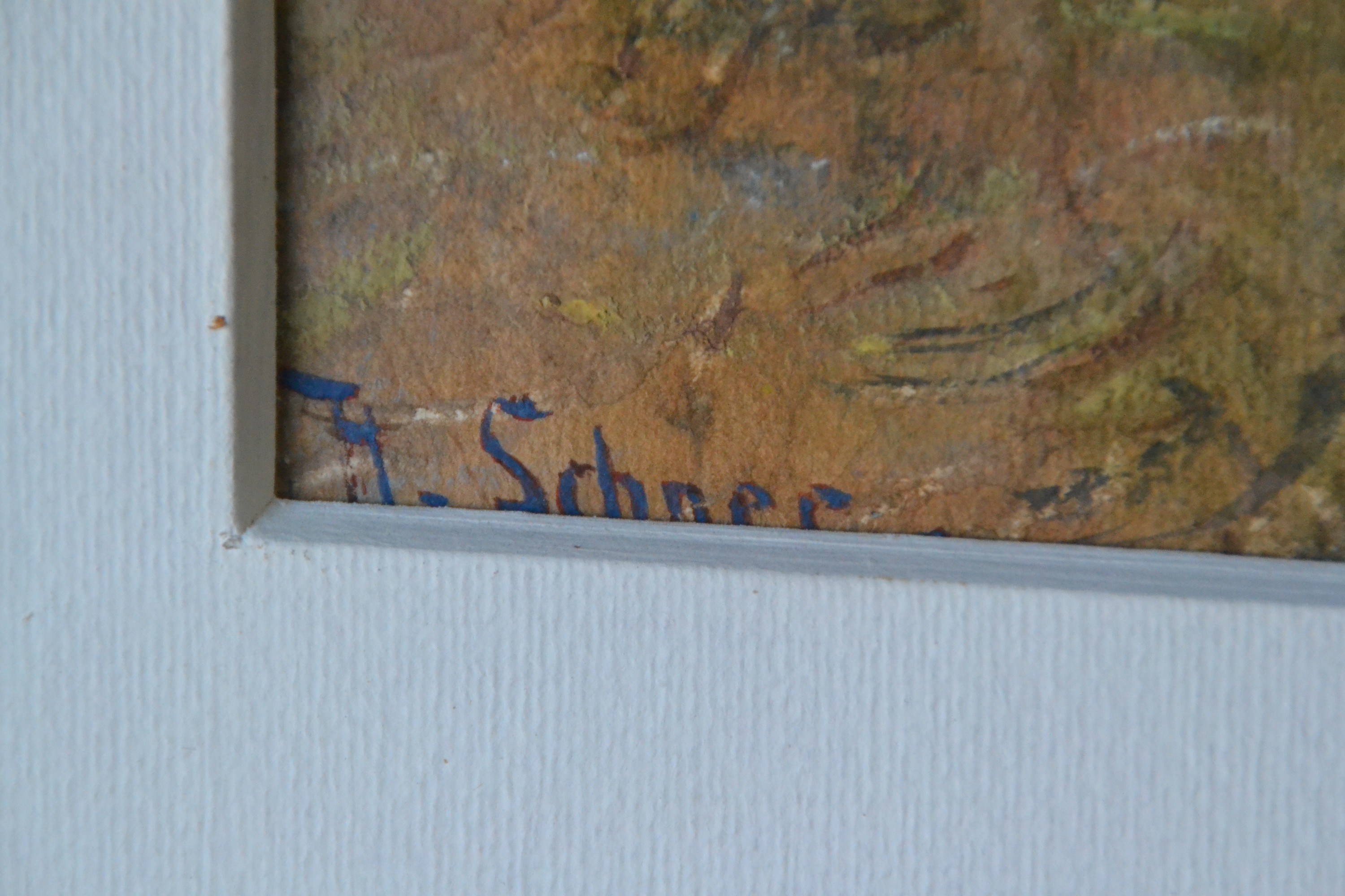 Detail a: Hermann Schnee, 1840 Treuenbrietzen-1926 Berlin, Blick auf Stolberg im Harz, rechts mit dem Schloss Stolberg, Zeichnung/Aquarell auf Papier, links ...