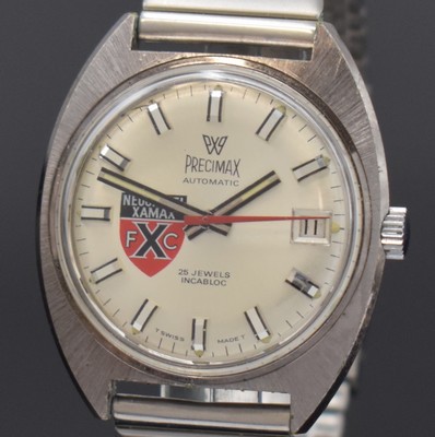 26888865a - PRECIMAX / Neuchatel XAMAX FXC Armbanduhr, Schweiz um 1970, Automatik, verchr. Geh., ...