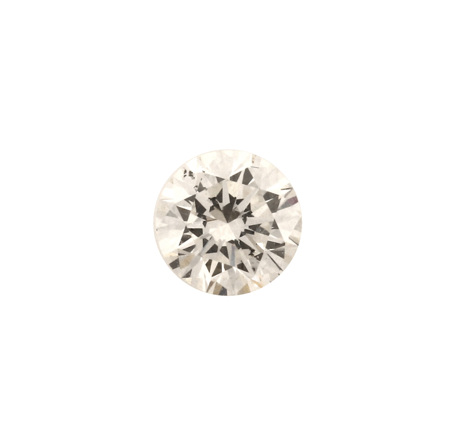Loser Brillant, ca. 0.60 ct feines Weiß- Weiß/p1, Ausfassware