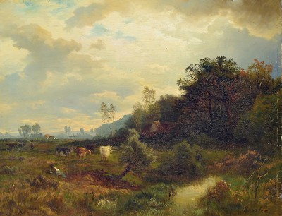 Image 26888923 - Friedrich August Kessler, 1826 Tilsit-1906 Düsseldorf, Landschaft mit ...