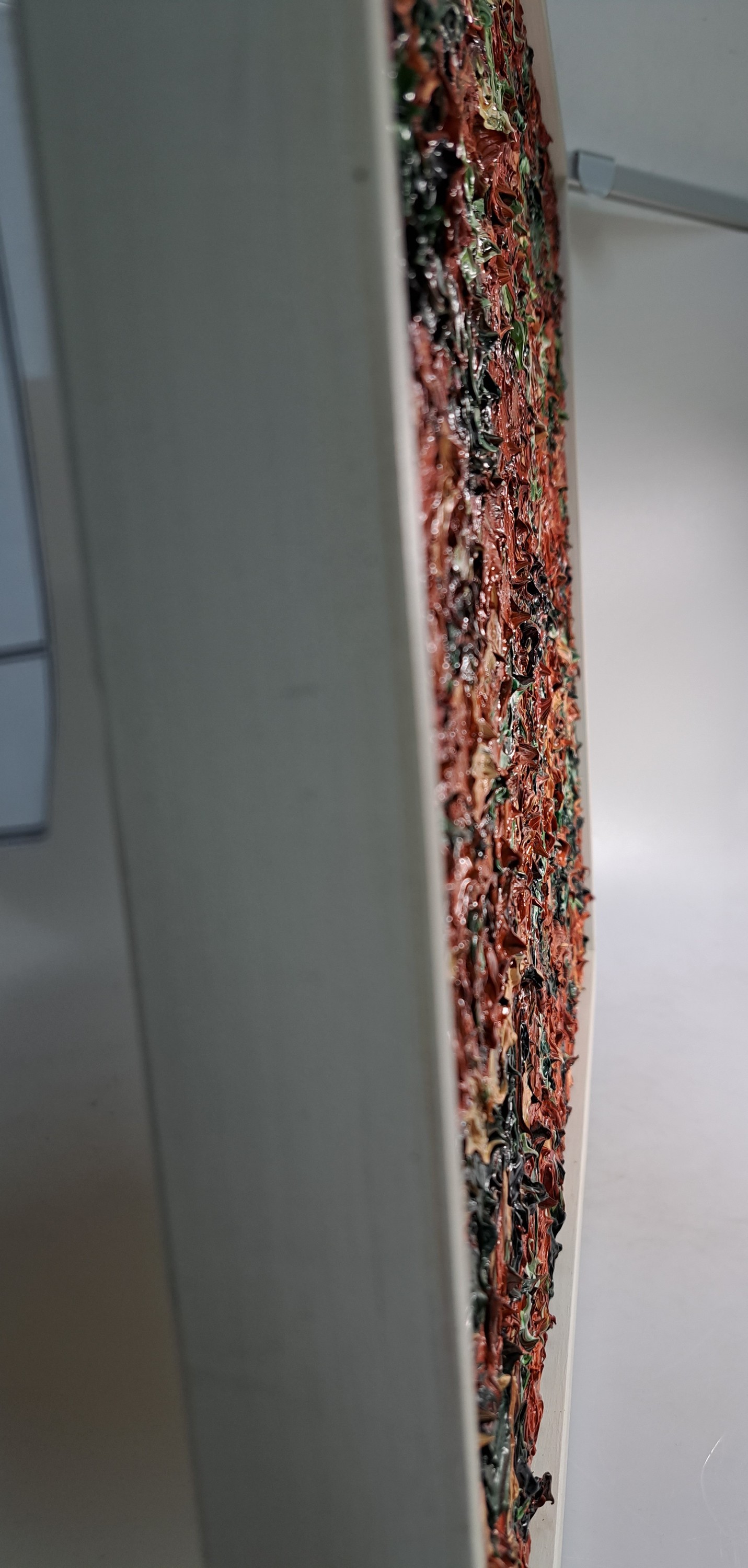 Detail q: Ralph Fleck, geb. 1951 Freiburg im Breisgau,Feldstück 28/VII, Öl/Lwd, rückseitig signiert,betitelt und dat. 91, expressiver pastoser Farbauftrag, ...
