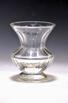 Image 26889038 - Vase, Moser Karlsbad 1950er Jahre, farbloses Glas facettiert, H. ca. 11cm