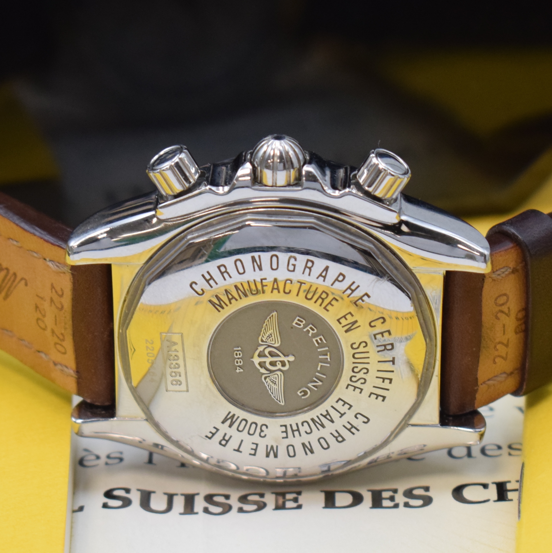 Detail d: BREITLING Chronomat Evolution Herrenchronograph Referenz A13356, Schweiz verk. lt. beil. Pap. 06/2007, Automatik, verschr. Gehäuse in Edelstahl, ...