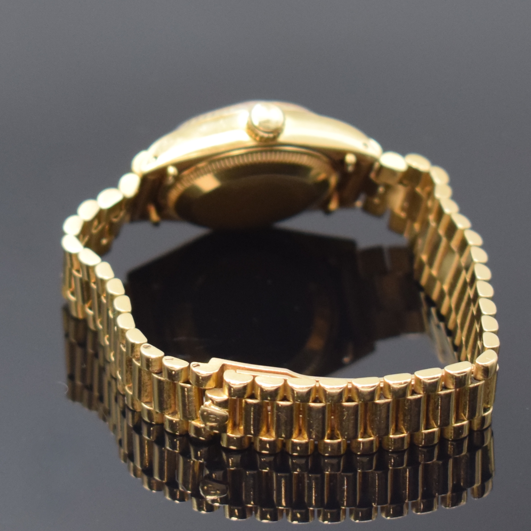 Detail b: ROLEX Oyster Perpetual Datejust Damenarmbanduhr in GG 750/000 Referenz 6917,Schweiz um 1980, Automatik, Chronometer der Superlative inkl. ...