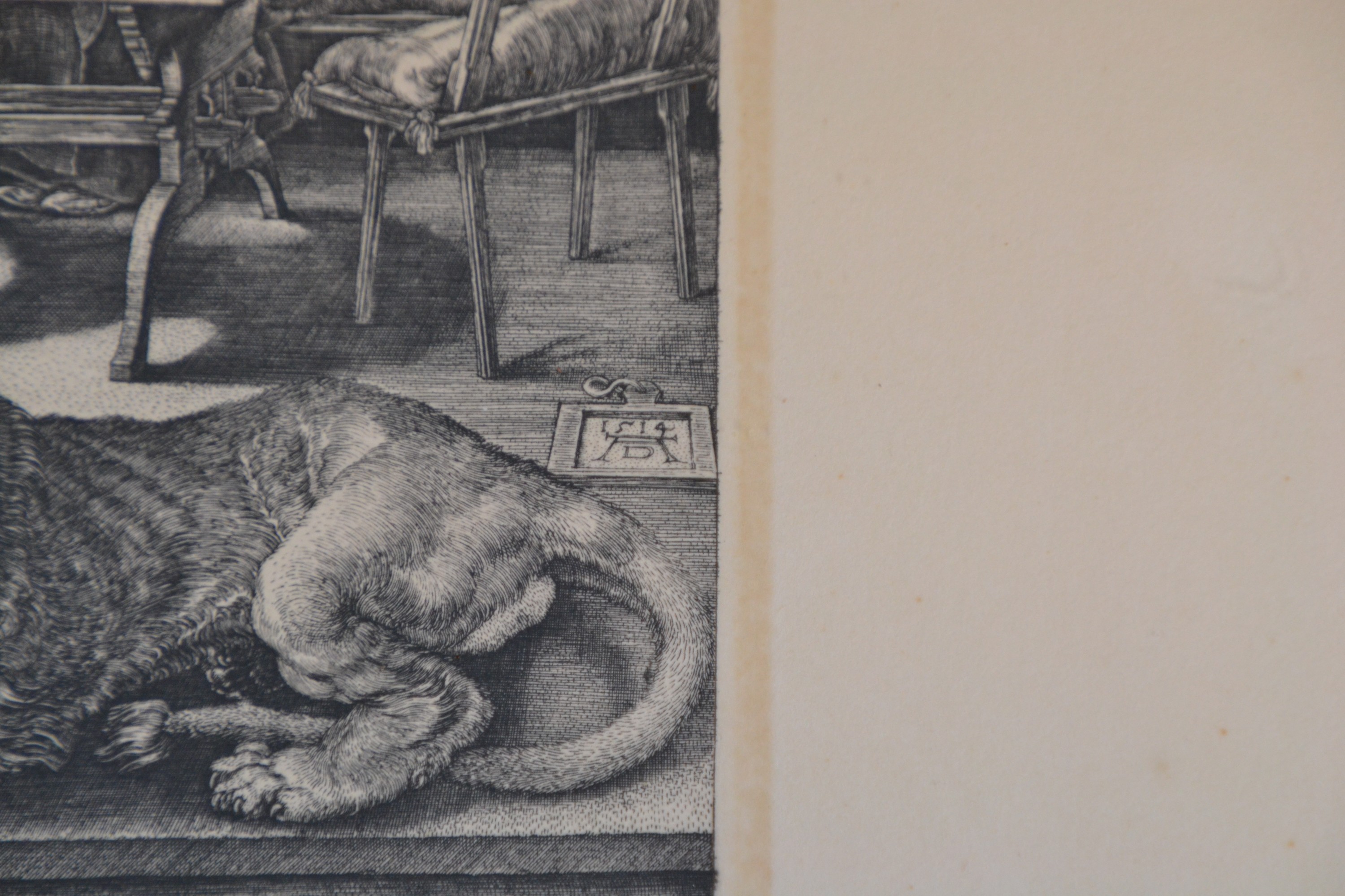 Detail c: Nach Albrecht Dürer (1471-1528): 4 Kupferstiche, 19.Jh., "Melencolia I" (1514),"Adam und Eva" (1504), "Ritter, Tod und ...