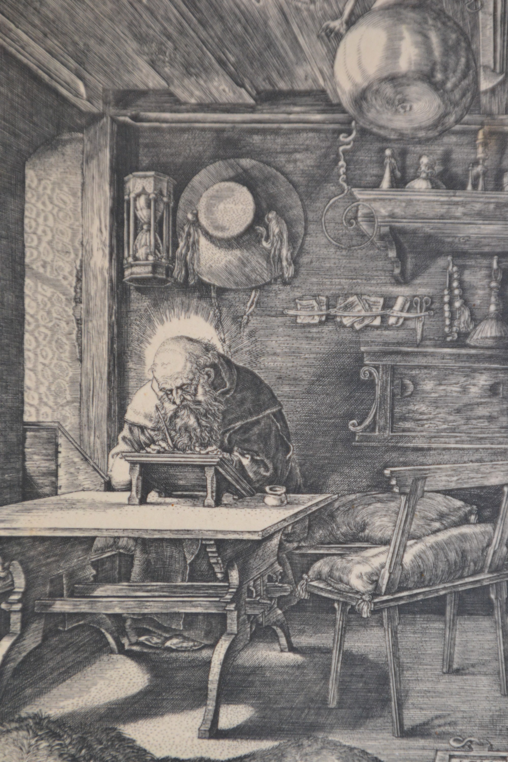 Detail d: Nach Albrecht Dürer (1471-1528): 4 Kupferstiche, 19.Jh., "Melencolia I" (1514),"Adam und Eva" (1504), "Ritter, Tod und ...