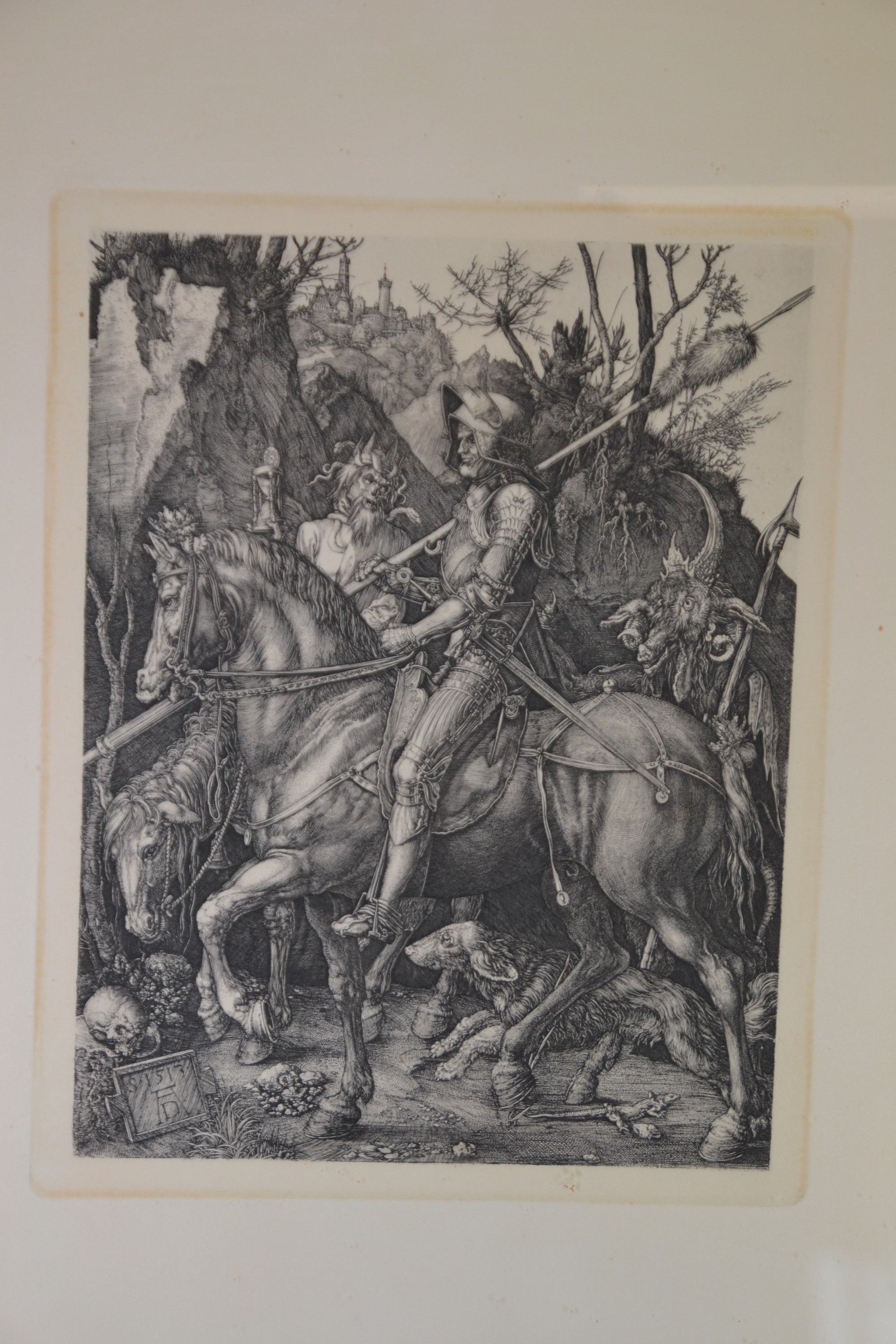 Detail e: Nach Albrecht Dürer (1471-1528): 4 Kupferstiche, 19.Jh., "Melencolia I" (1514),"Adam und Eva" (1504), "Ritter, Tod und ...
