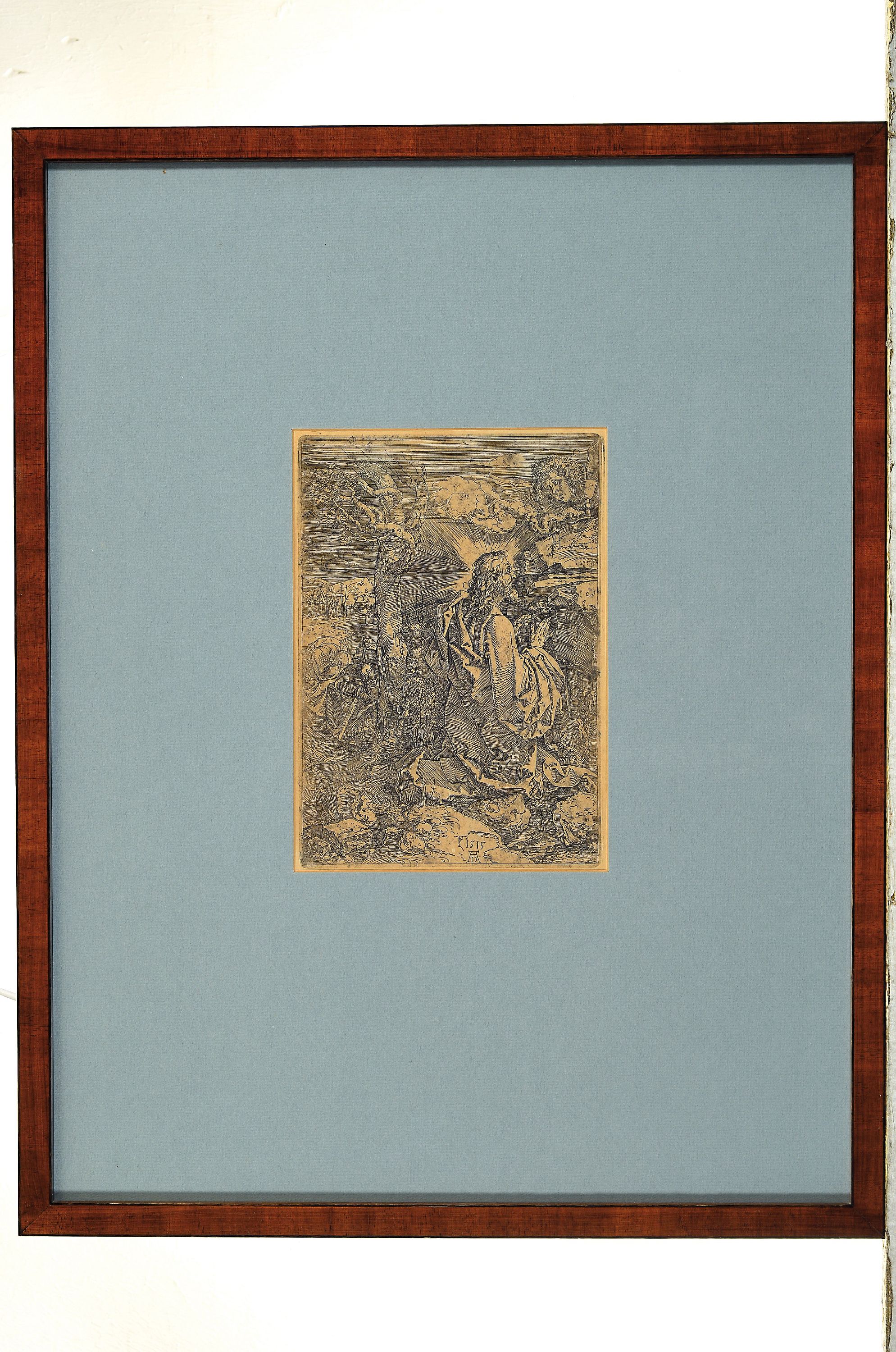 Detail k: Nach Albrecht Dürer (1471-1528), Abzug des 18./19. Jh., Eisenradierung, "Christus am Ölberg" (1515), Monogramm und Datierung im Druck, ...