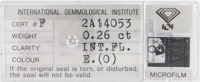 Image Loser Brillant ca. 0.26 ct hochfeines Weiß (E)/lupenrein, verschweißt, ohne ...