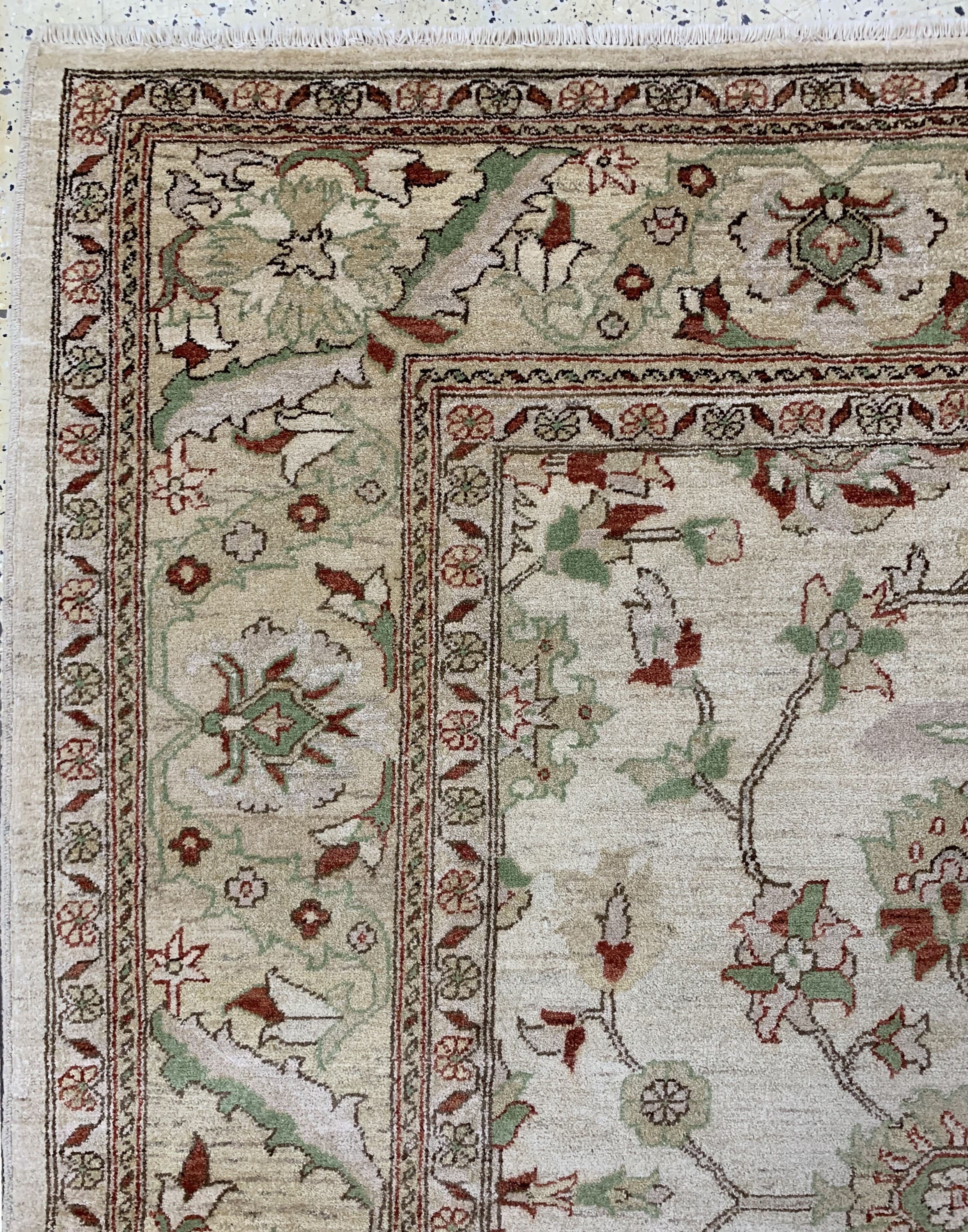 Detail d: Sigler, Pakistan, Ende 20.Jhd., Wolle auf Baumwolle, ca. 365 x 275 cm, EHZ: 2, Fleck